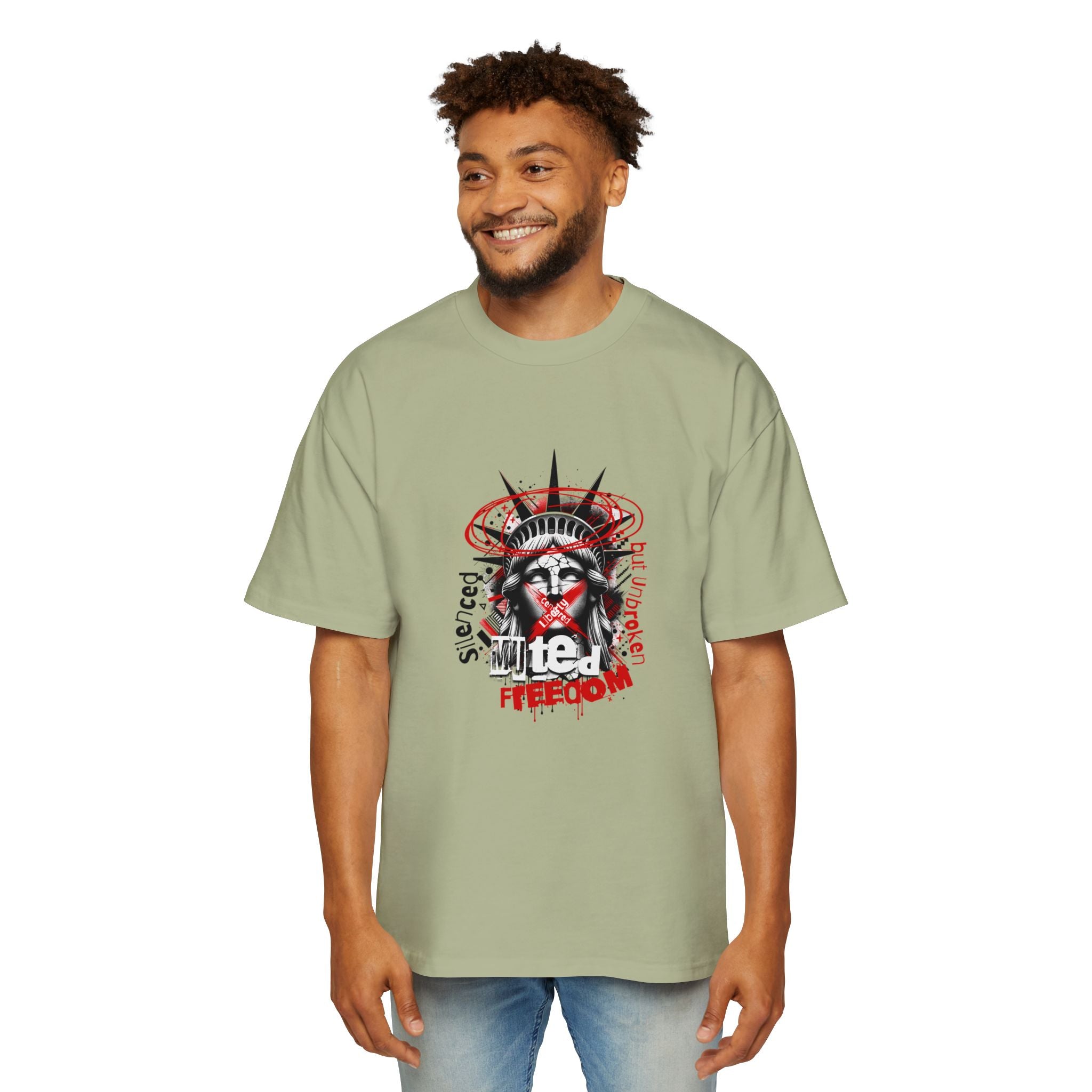 Freedom Statement Oversized Tee for Men