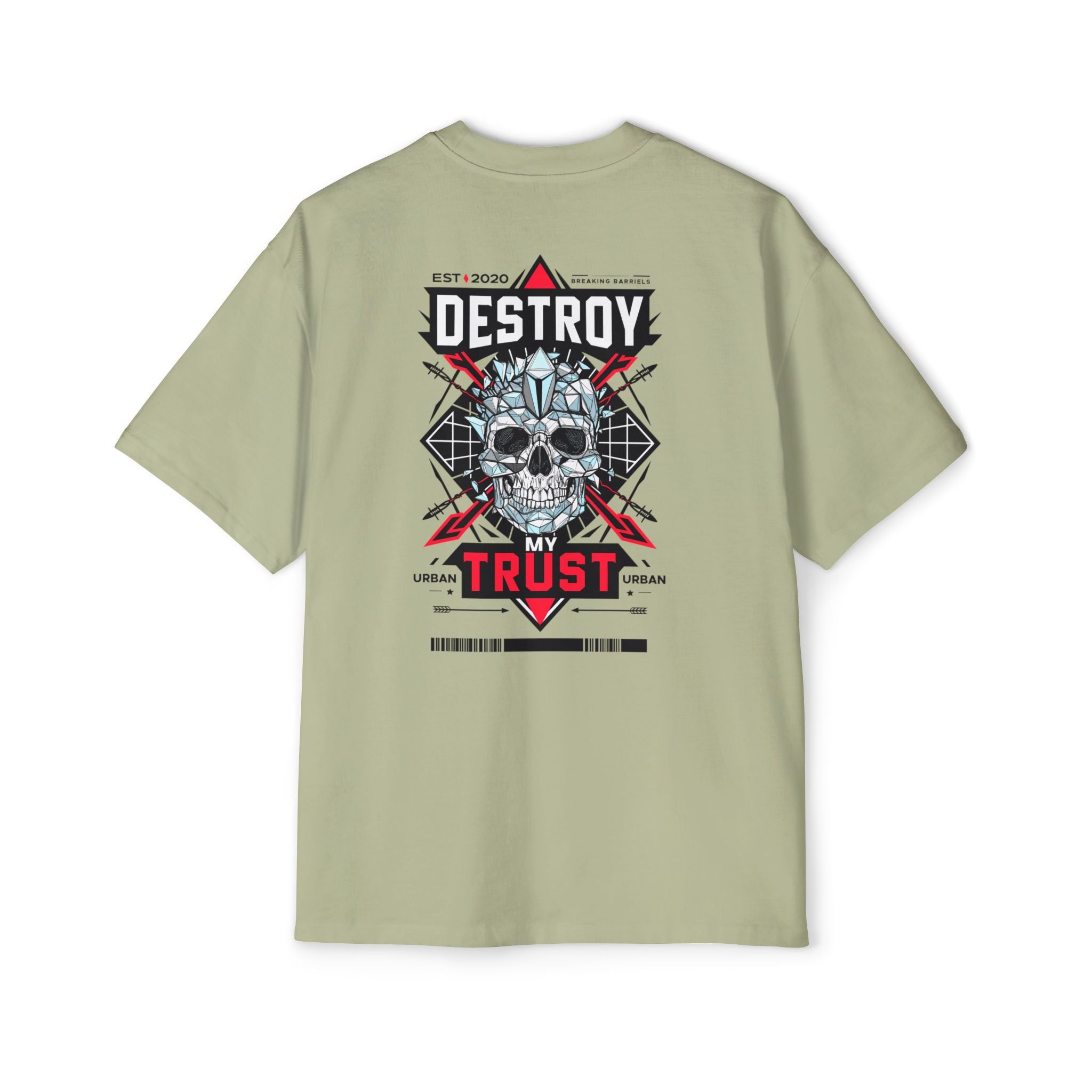 Urban Graphic Tee - "DESTROY MY TRUST" Skull Design