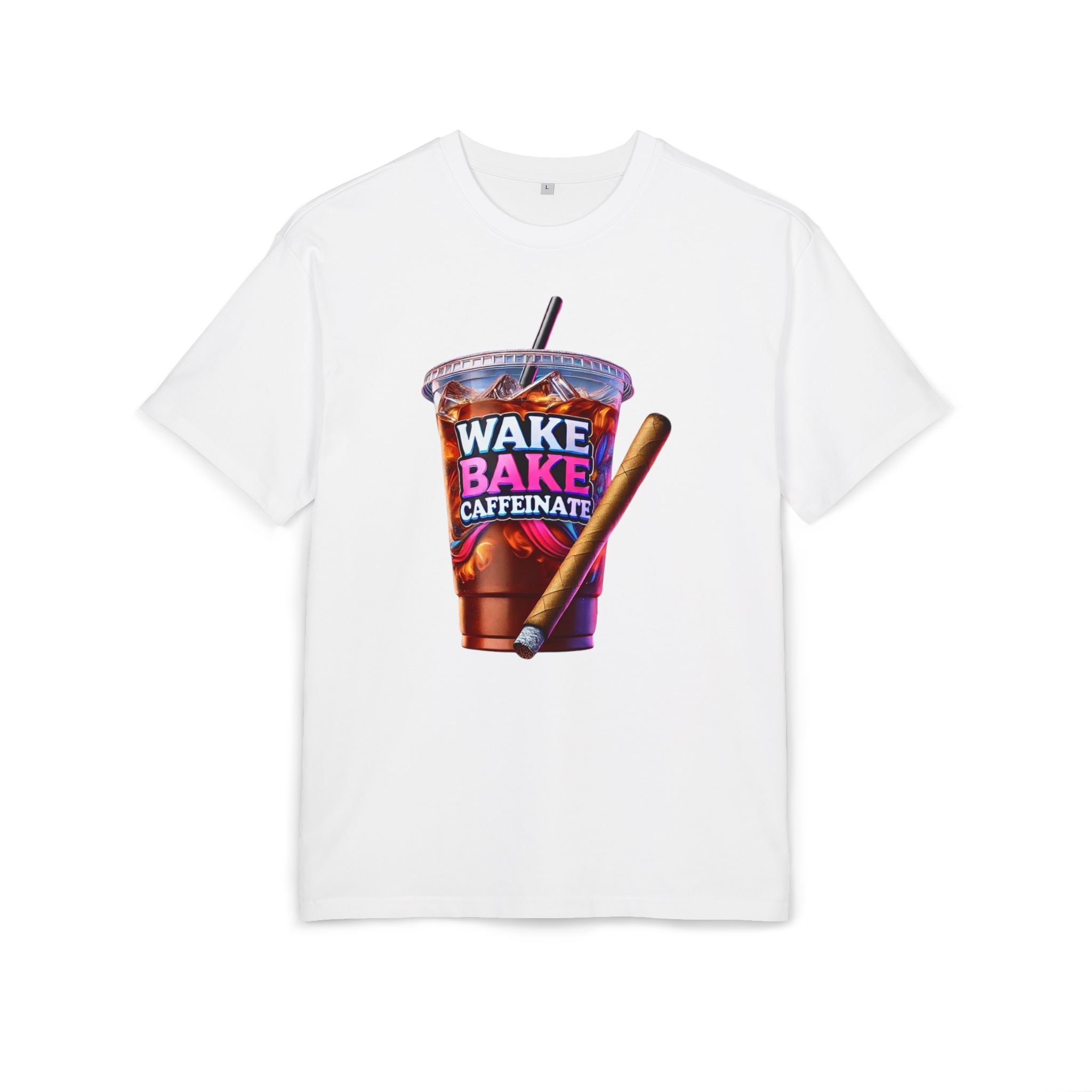 Wake and Caffeinate Unisex Heavy Oversize Tee