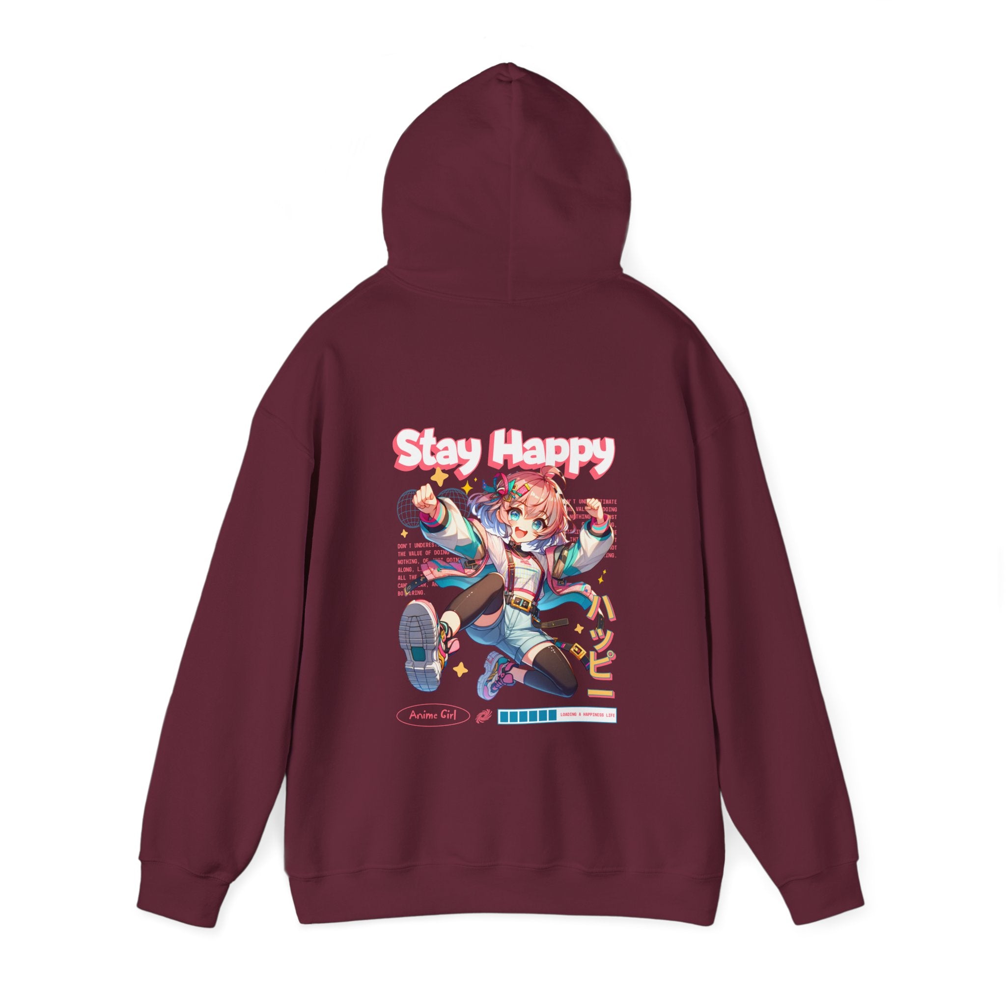 Stay Happy Graphic Hoodie - Unisex Heavy Blend™ Sweatshirt