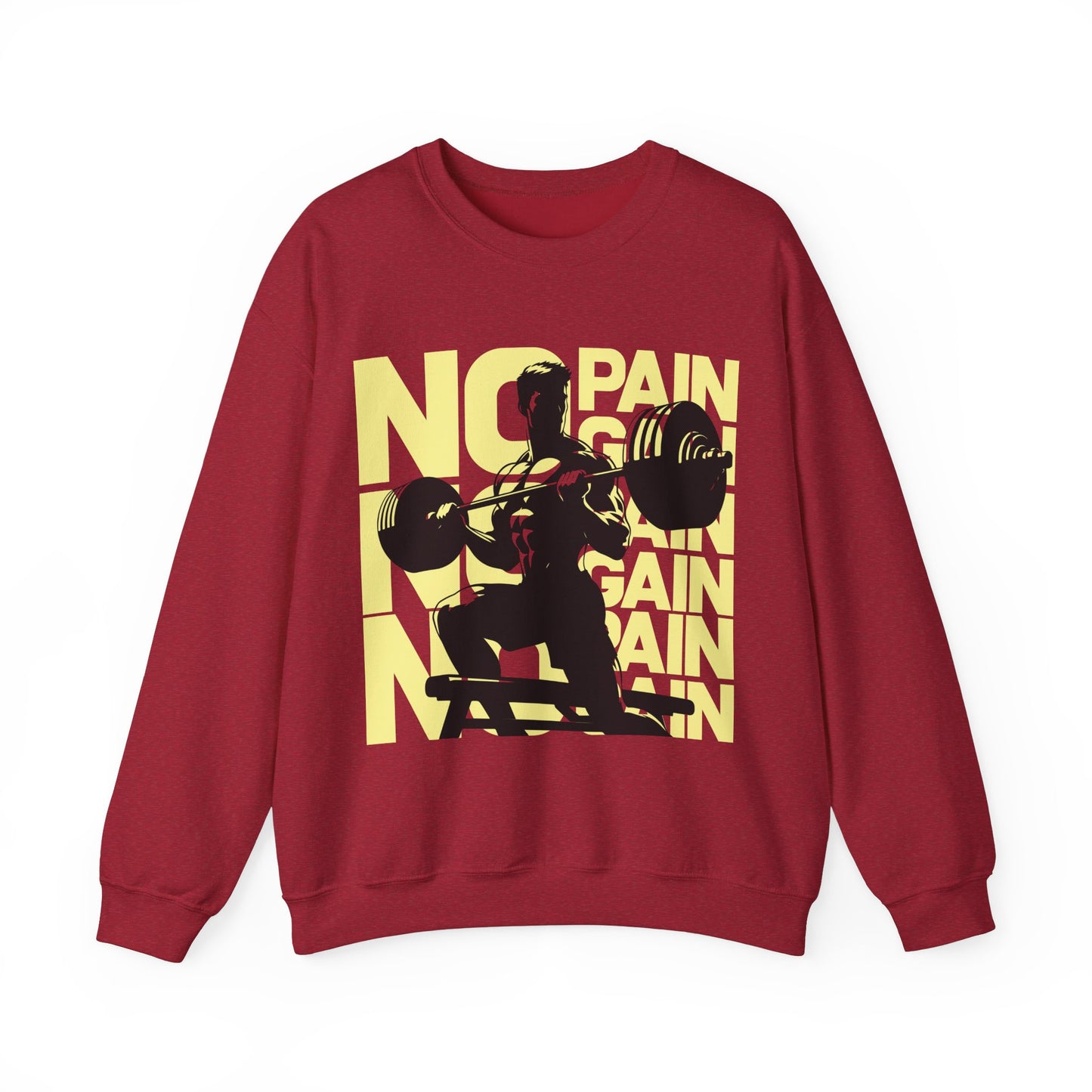 No Pain No Gain Workout Sweatshirt for Fitness Enthusiasts