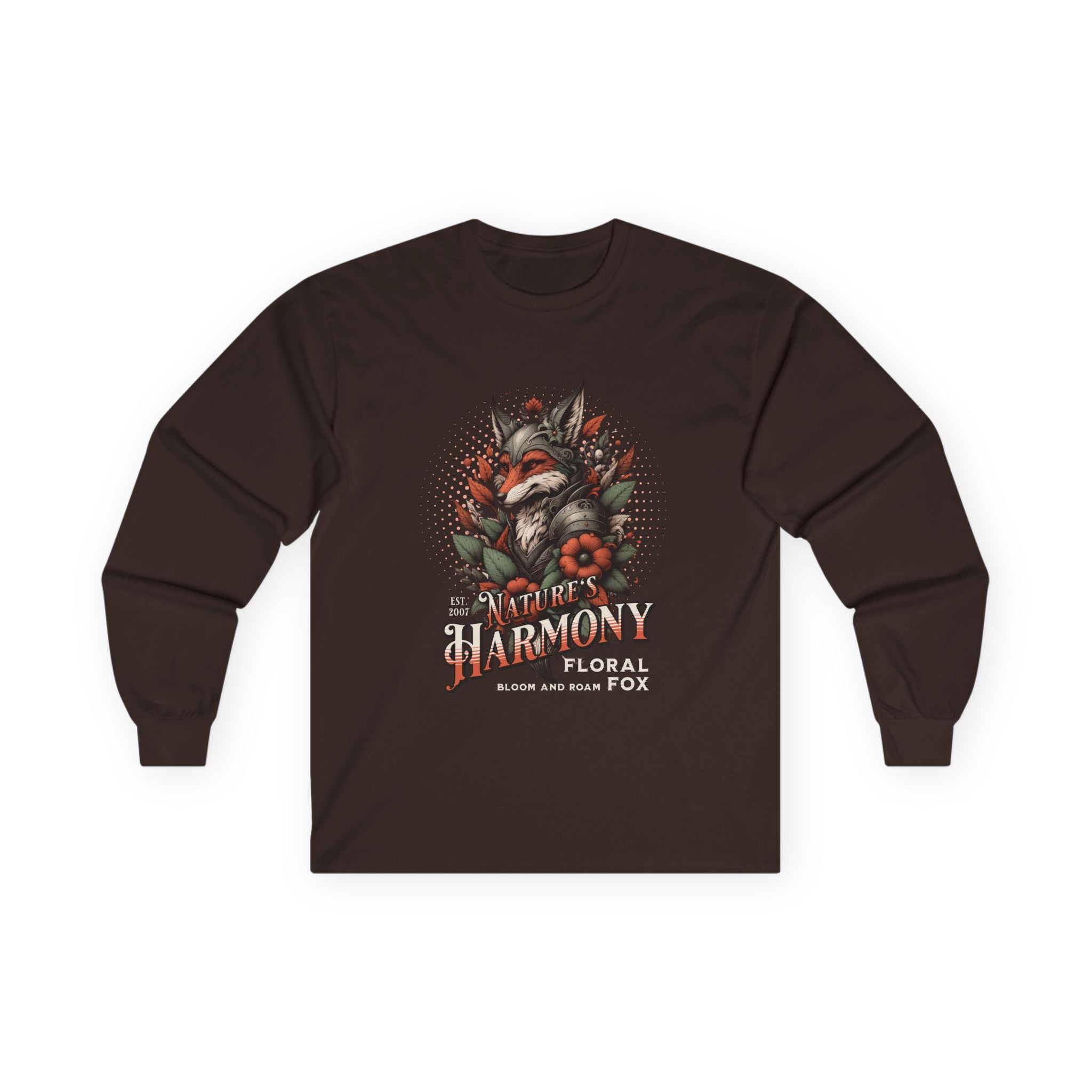 Nature's Harmony Floral Fox Long Sleeve Tee