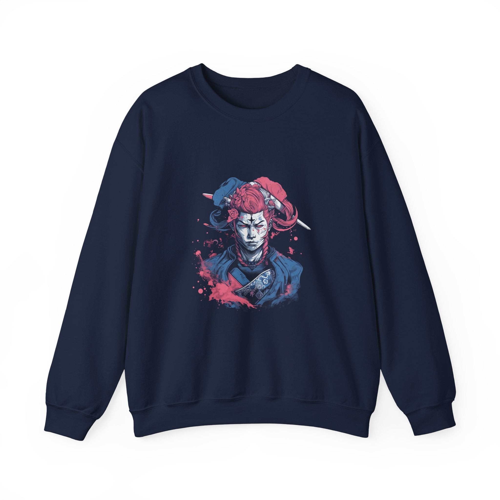 Artistic Unisex Crewneck Sweatshirt - Japanese Warrior Design