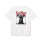 Gothic Angel Unisex Heavy Oversize Tee - 'Suffer' Graphic T-Shirt