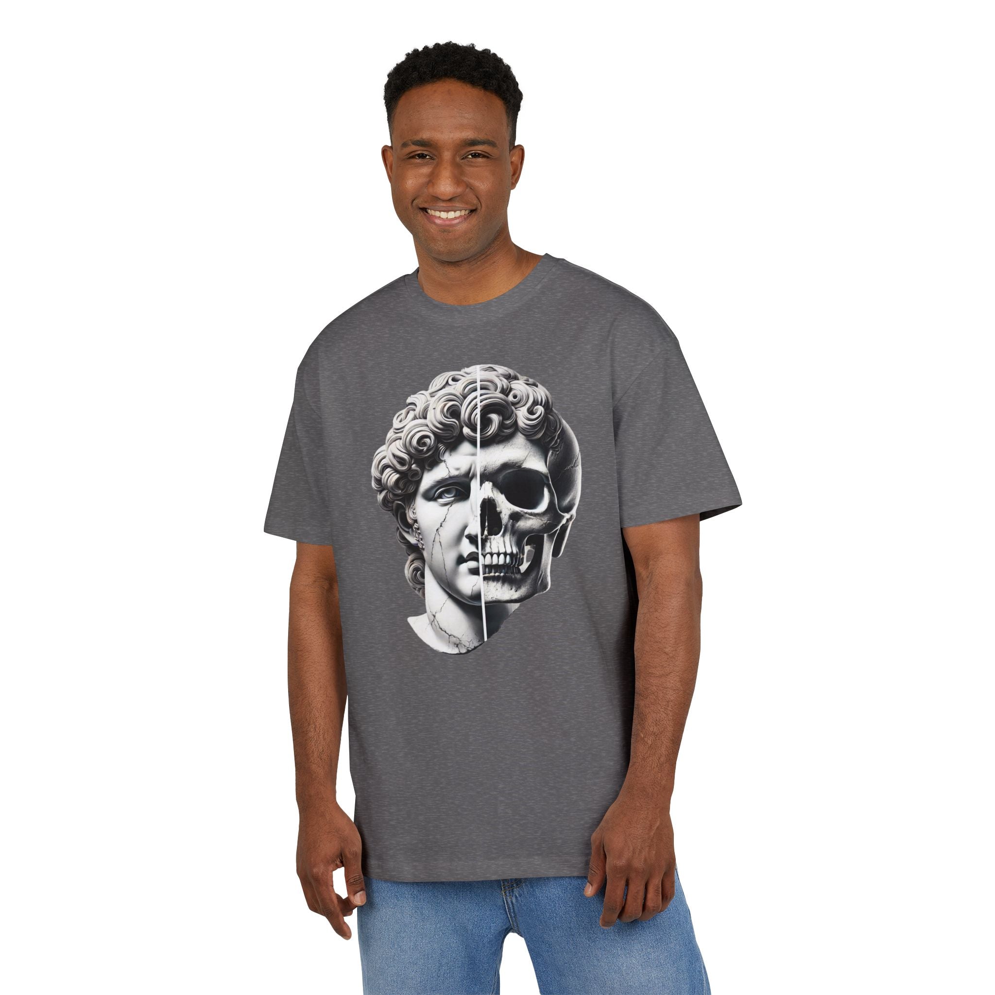 Half Skull Gangsta David Unisex Heavy Oversize Tee
