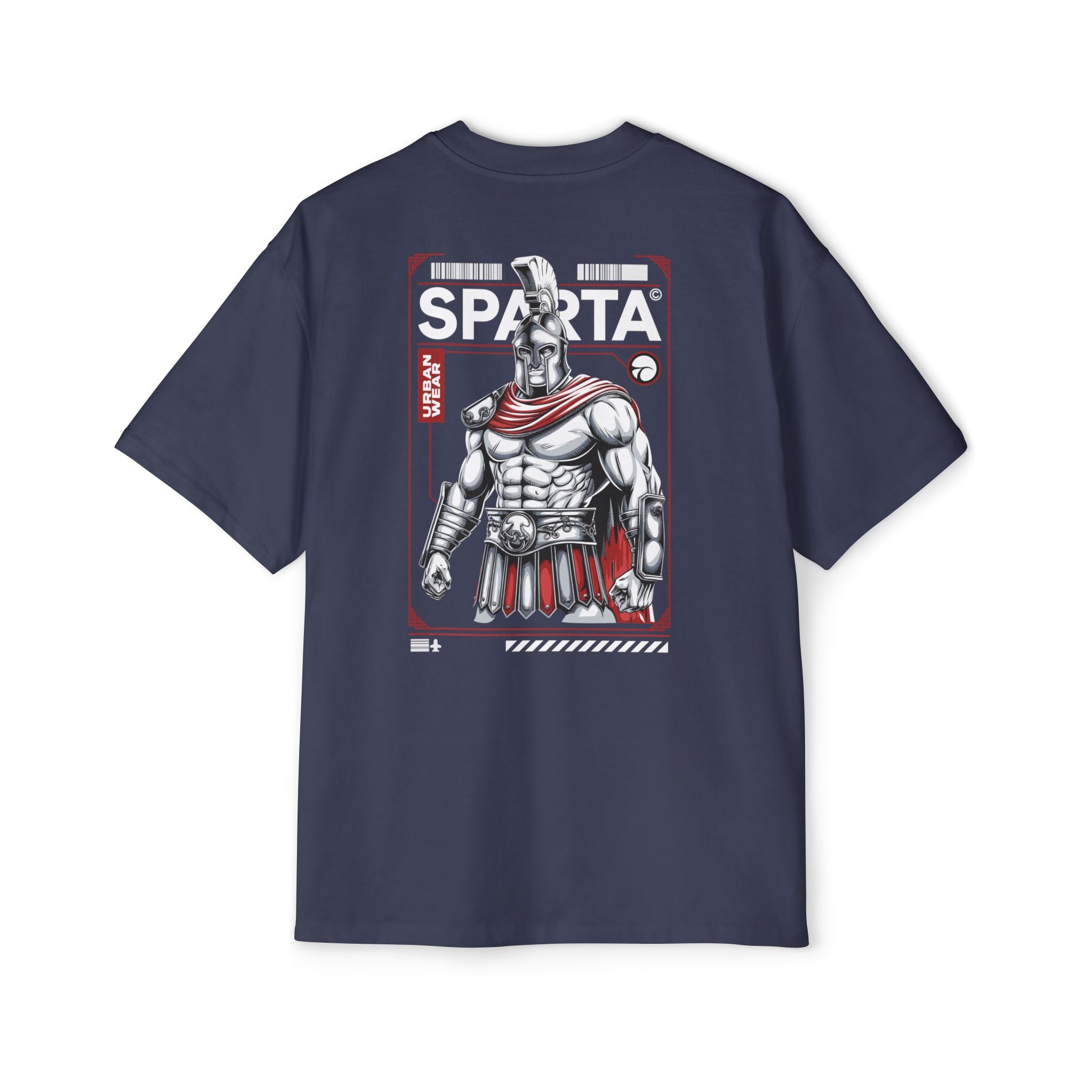 Heavy Oversized Tee - Sparta Graphic T-Shirt for Casual Style