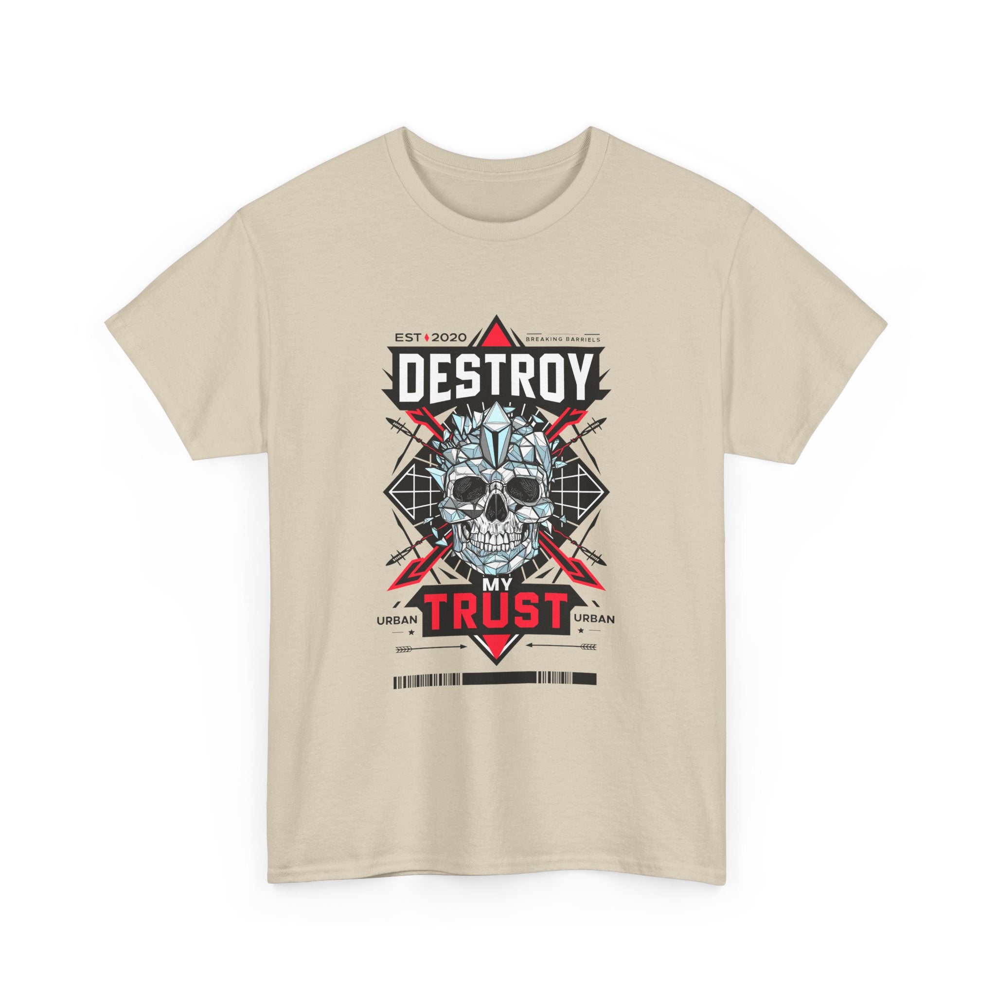Urban Skull Graphic Tee - "DESTROY MY TRUST"