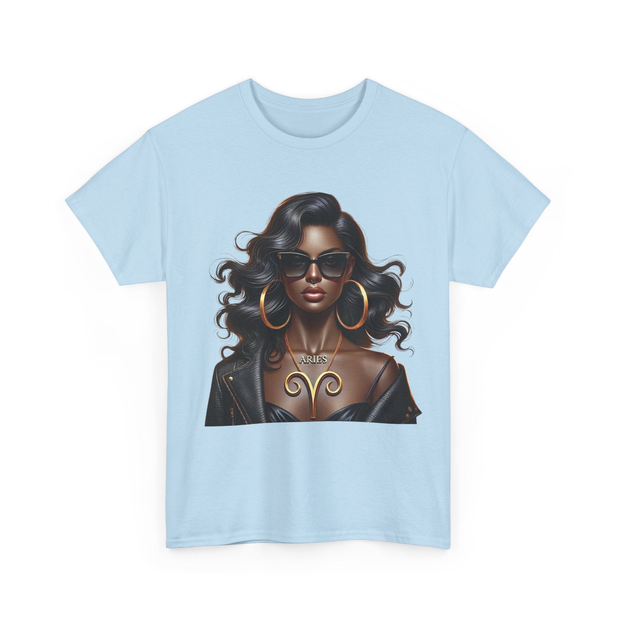 Aries Girl Unisex Heavy Cotton Tee