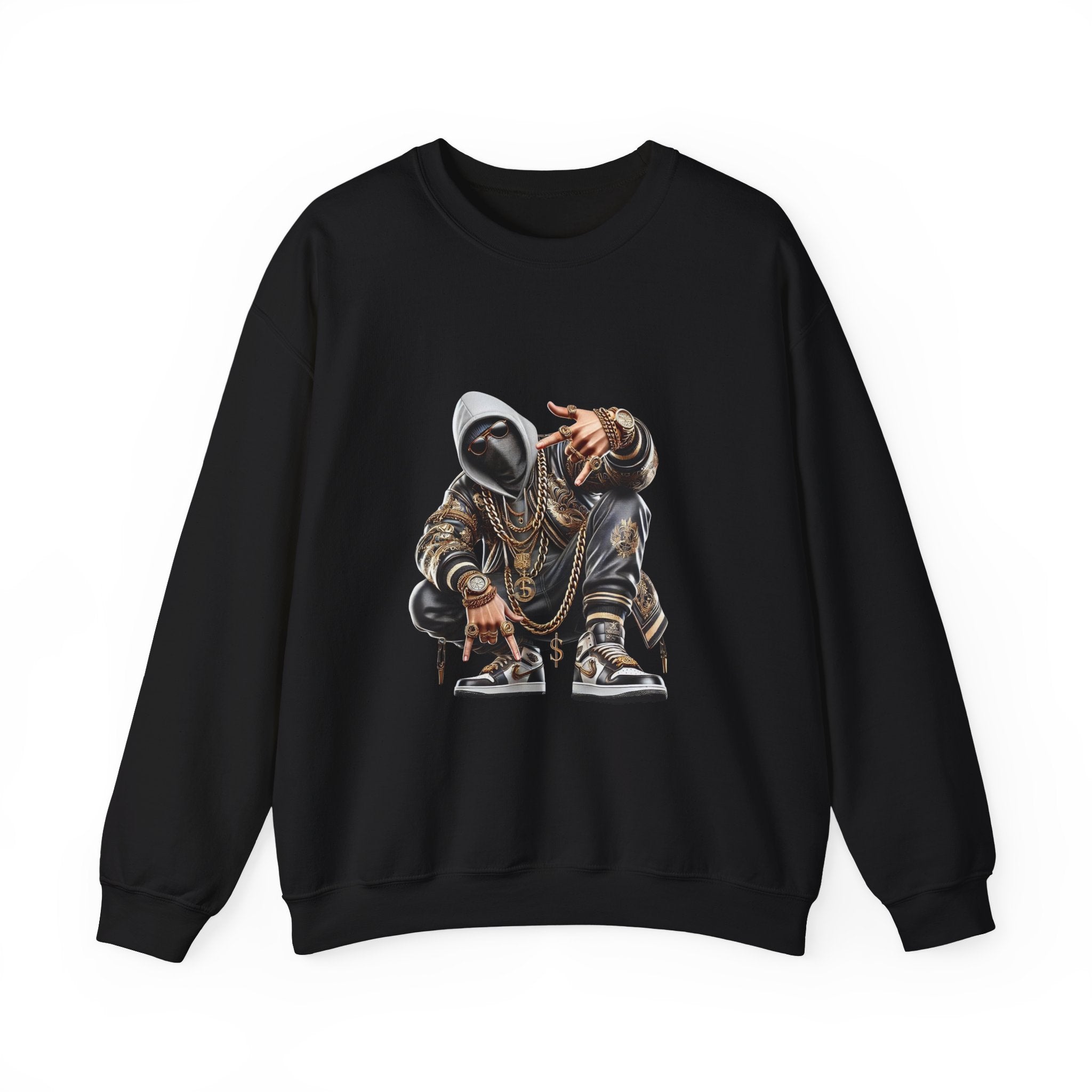 Urban Style Crewneck Sweatshirt - Hip-Hop Inspired Graphic