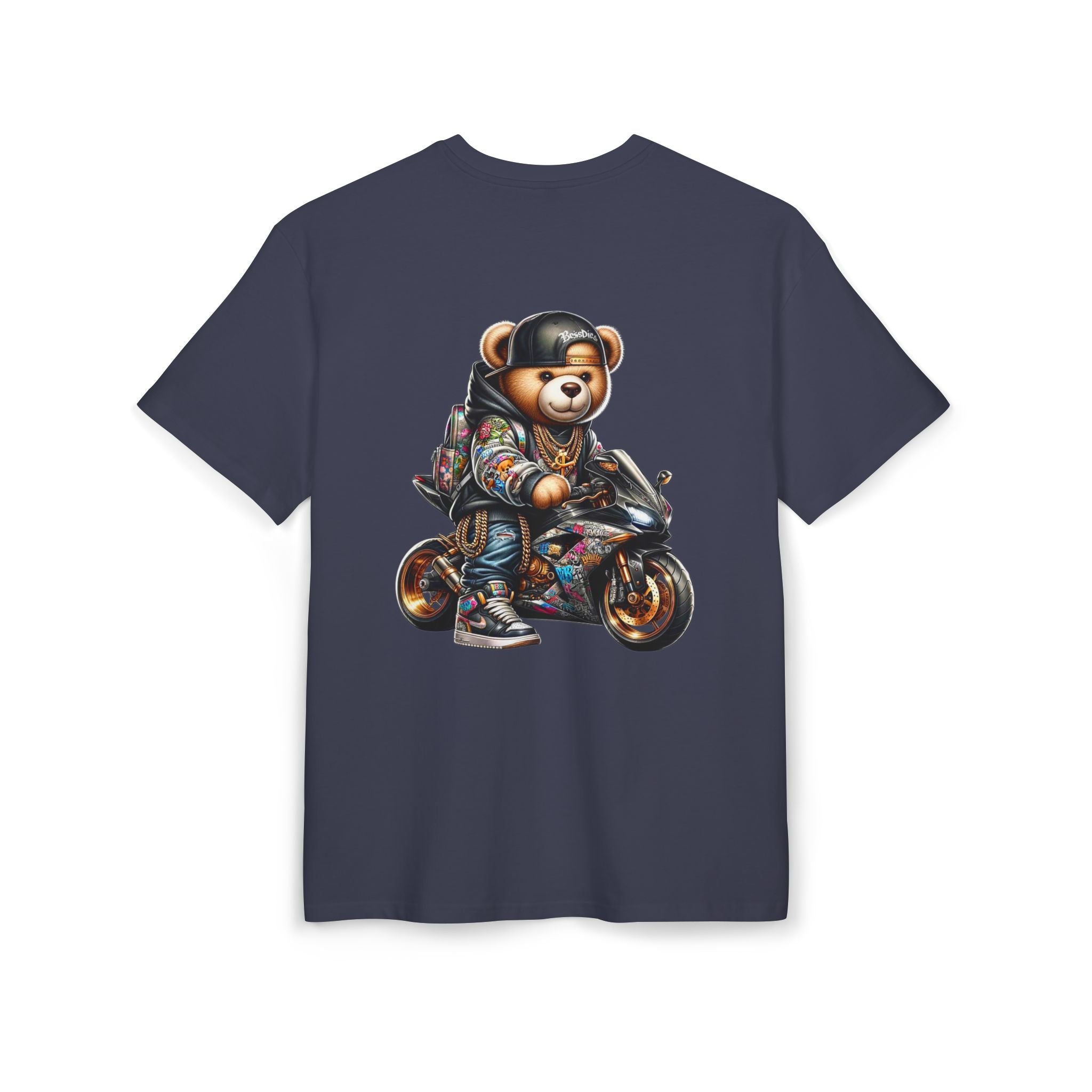 Gangsta Biker Teddy Bear Unisex Heavy Oversize Tee