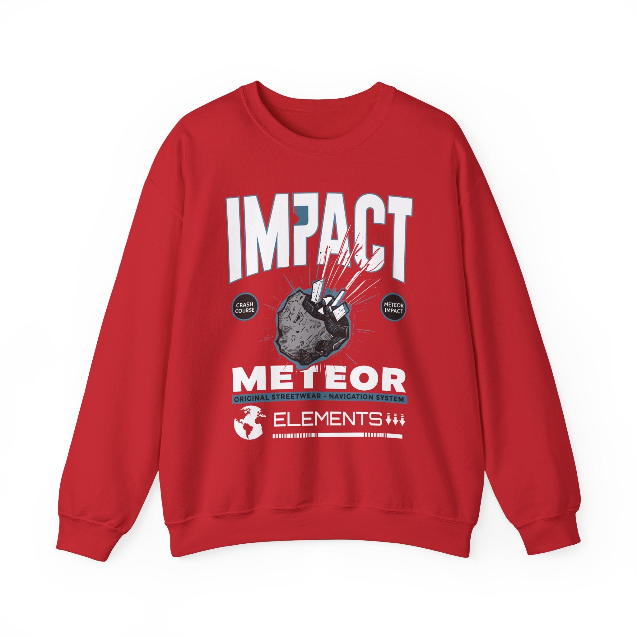 Impact Meteor Unisex Crewneck Sweatshirt - Casual Streetwear for Space Lovers