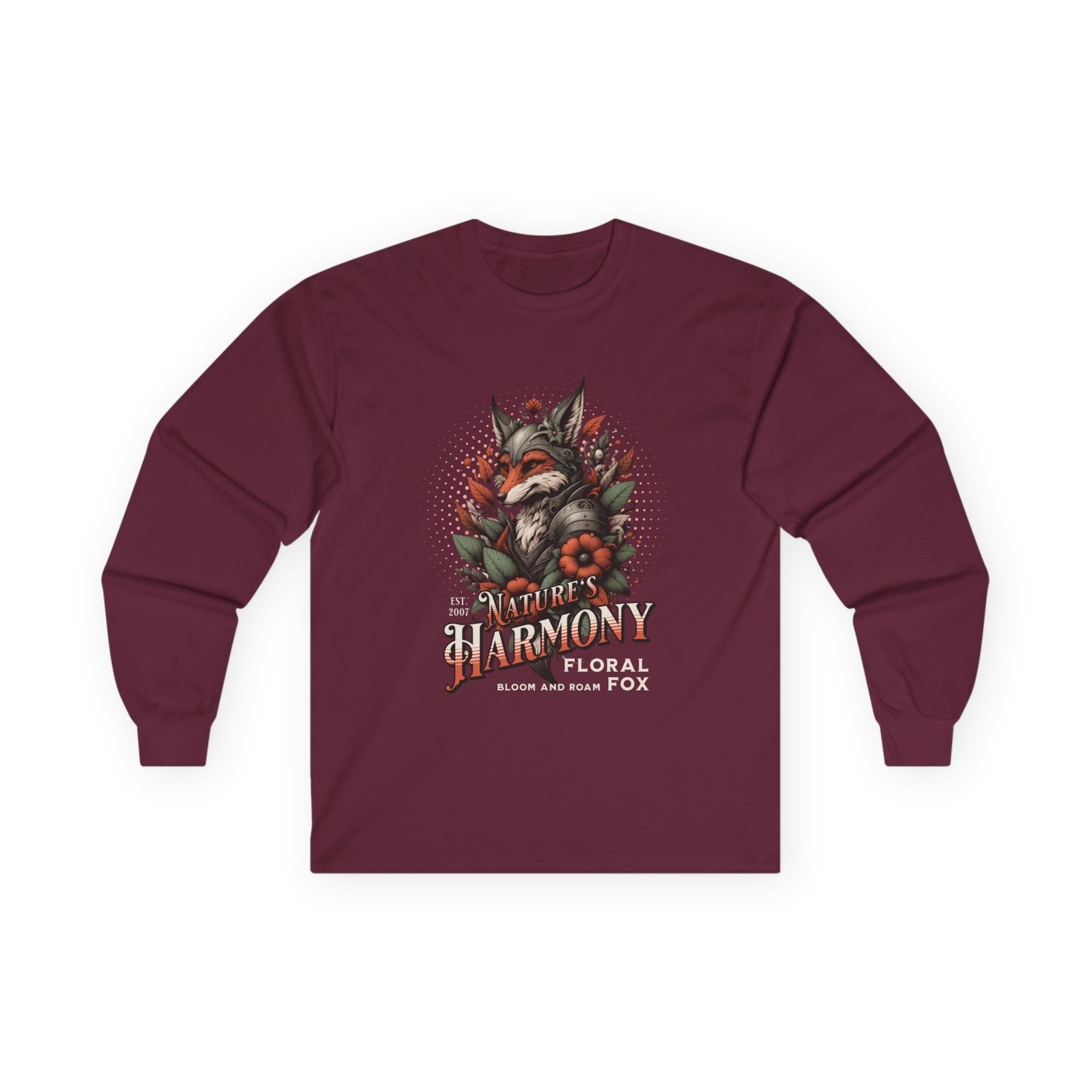 Nature's Harmony Floral Fox Long Sleeve Tee
