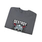 Skull Art Crewneck Sweatshirt – Destroy My Trust Design | Unisex Heavy Blend™