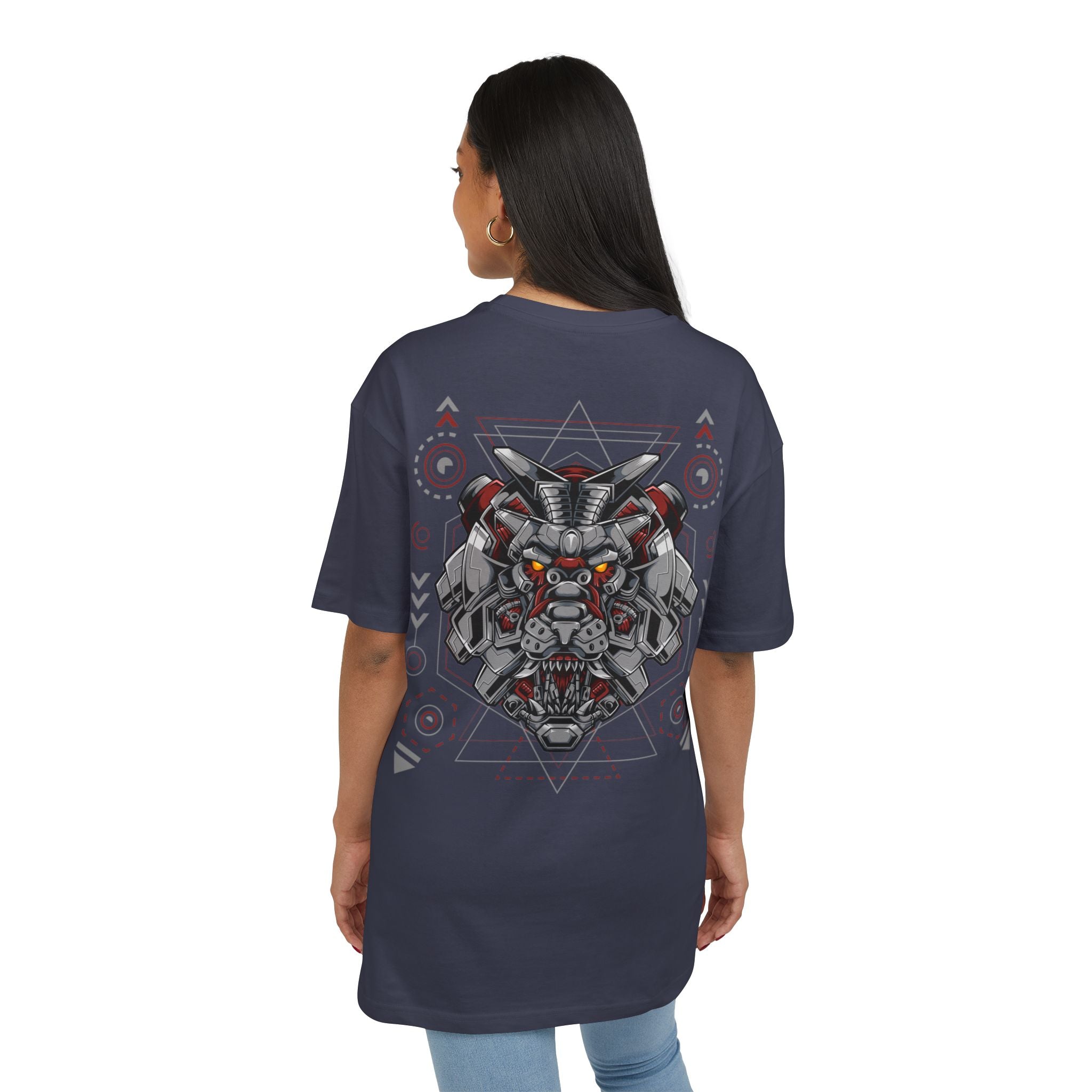 Samurai Lion Unisex Heavy Oversize Tee - Bold Graphic Design