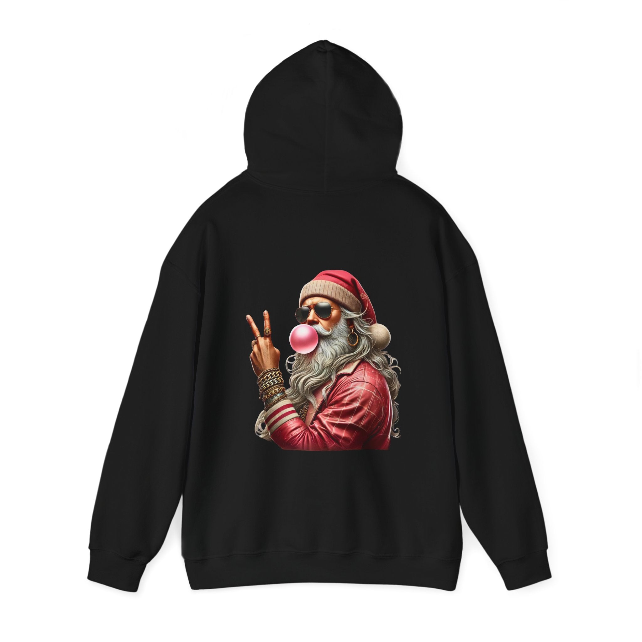 Cool Santa Bubble Gum Hoodie - Unisex Hoodie for Holiday Fun