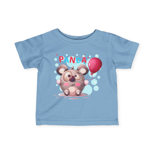 Cute Panda Infant Tee - Fun Baby T-Shirt with Balloon Design