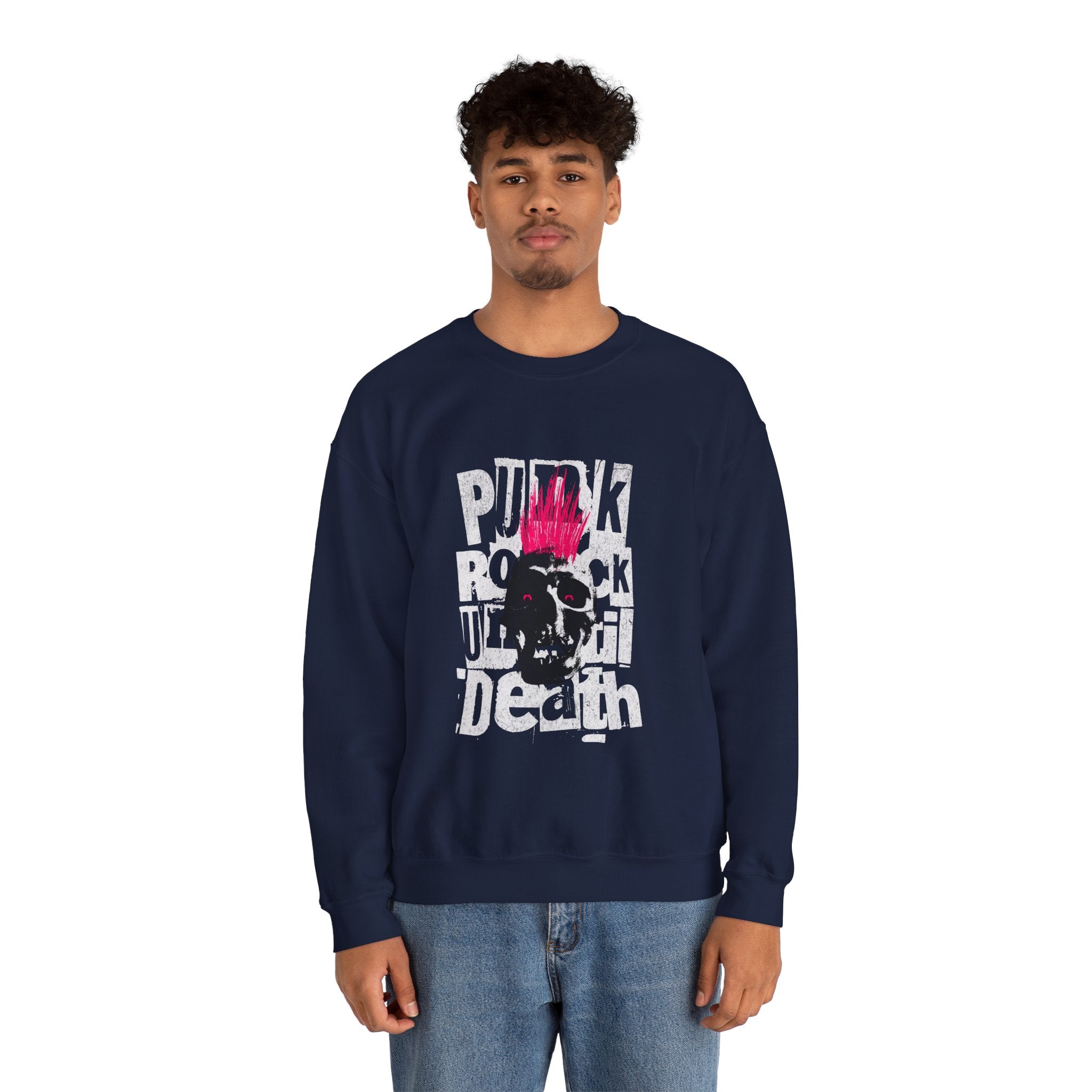 Punk Rock Skull Sweatshirt - Unisex Heavy Blend™ Crewneck.