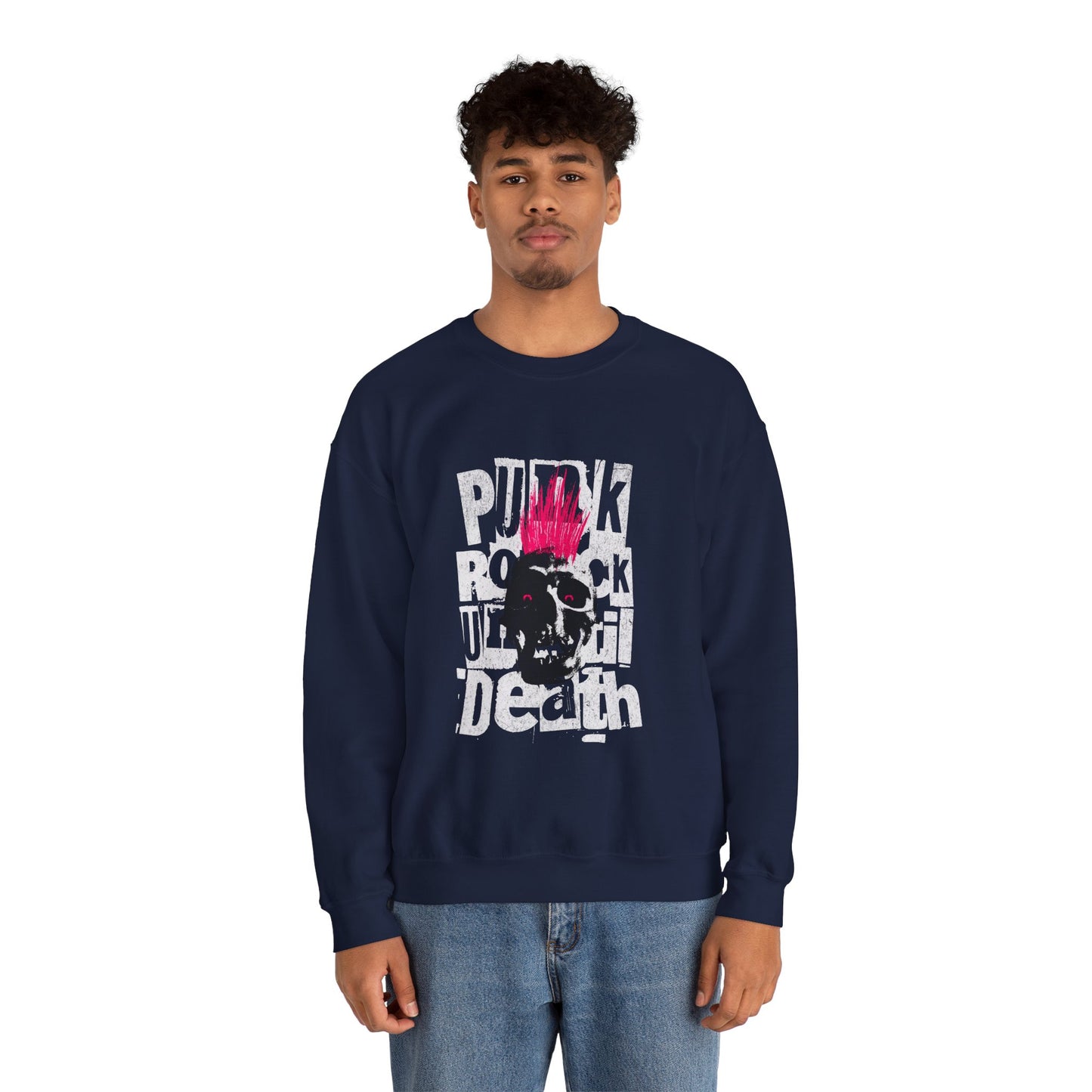 Punk Rock Skull Sweatshirt - Unisex Heavy Blend™ Crewneck.