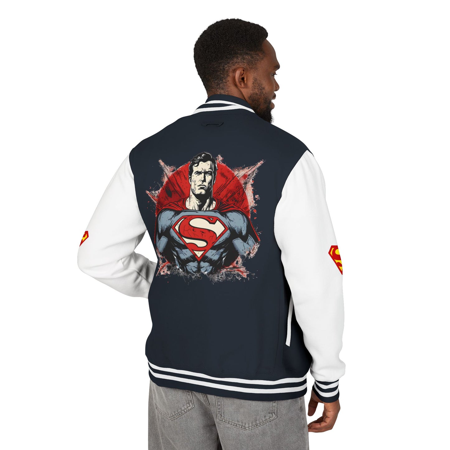 Superman Heavyweight Letterman Jacket for Fans
