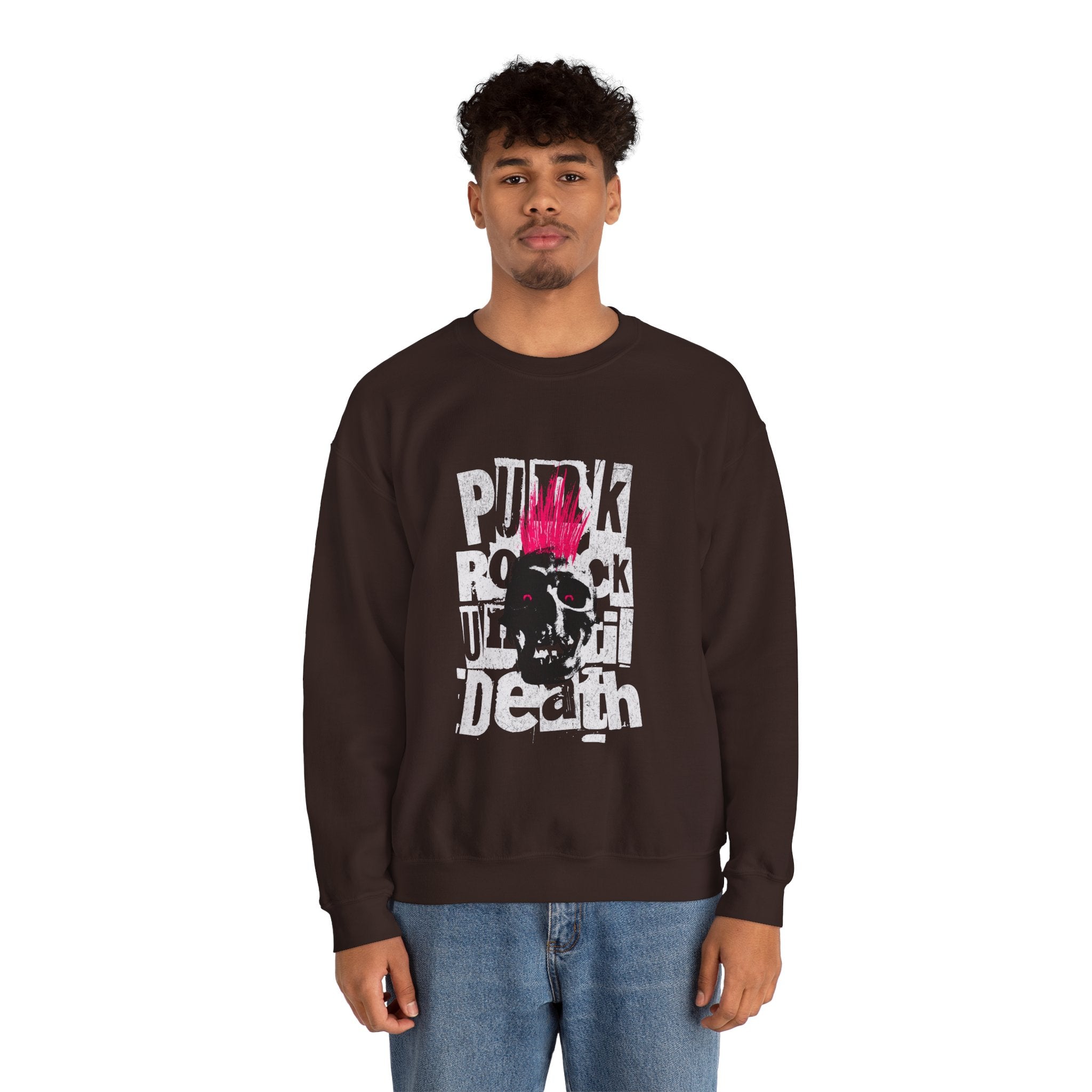 Punk Rock Skull Sweatshirt - Unisex Heavy Blend™ Crewneck.