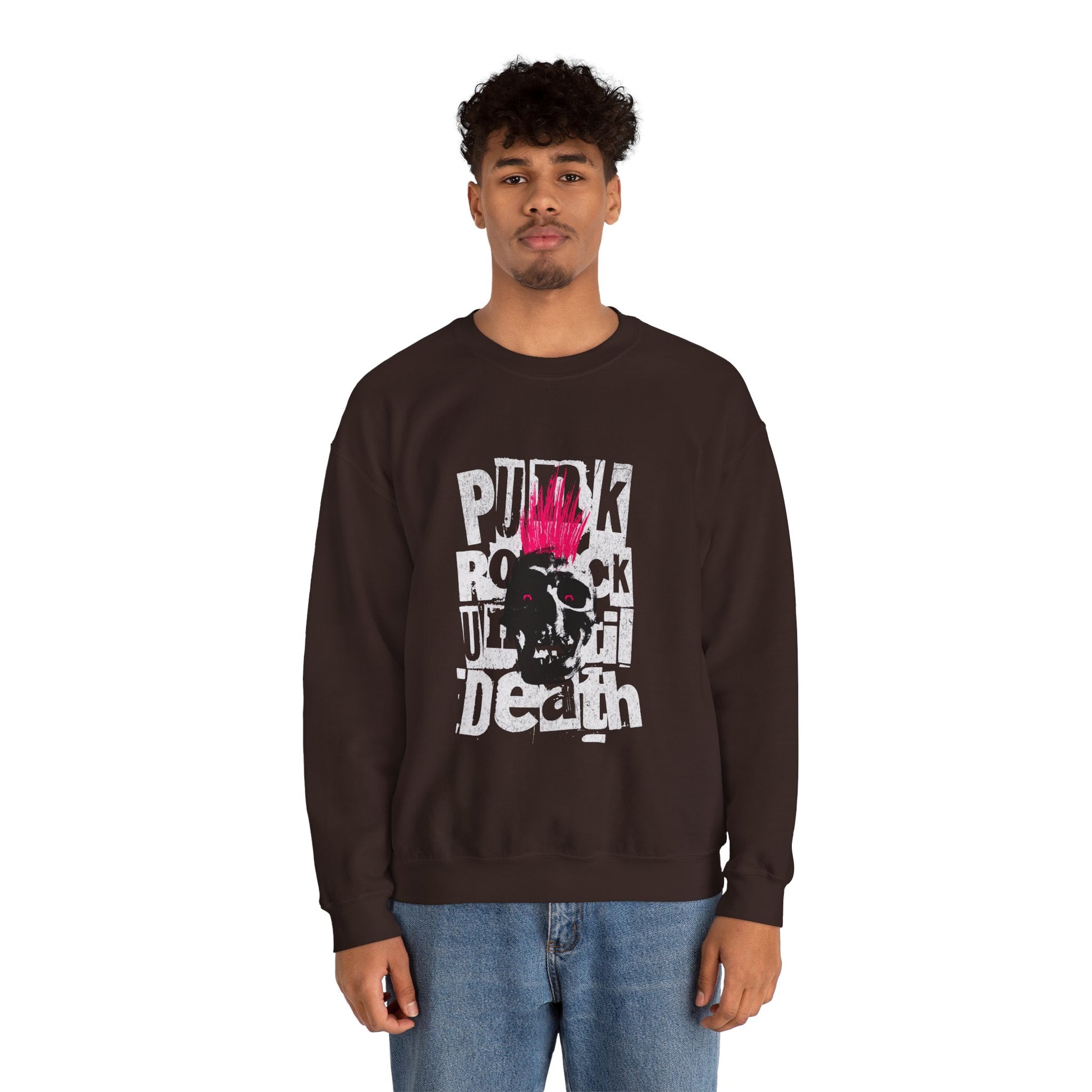 Punk Rock Skull Sweatshirt - Unisex Heavy Blend™ Crewneck.
