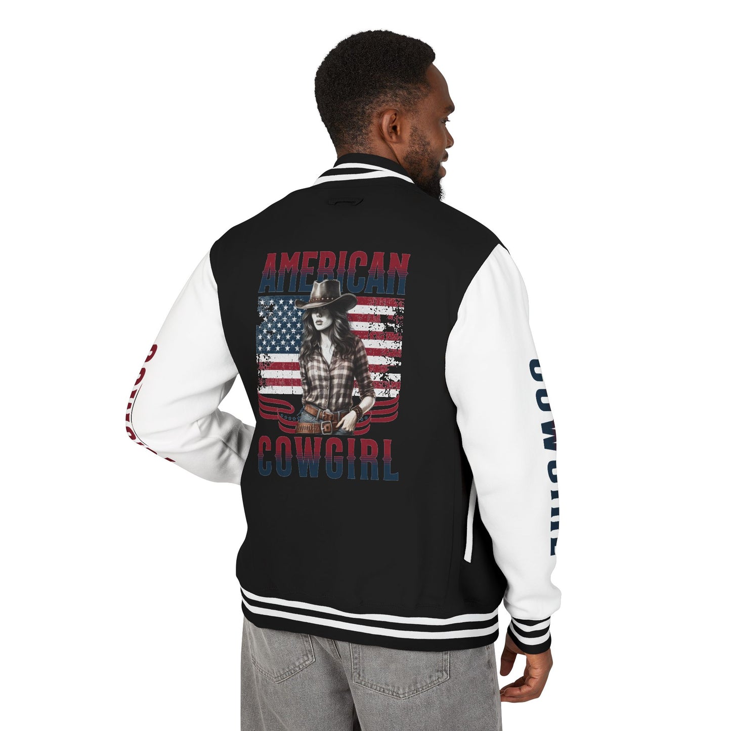 American Cowgirl Unisex Heavyweight Letterman Jacket - Vintage Style