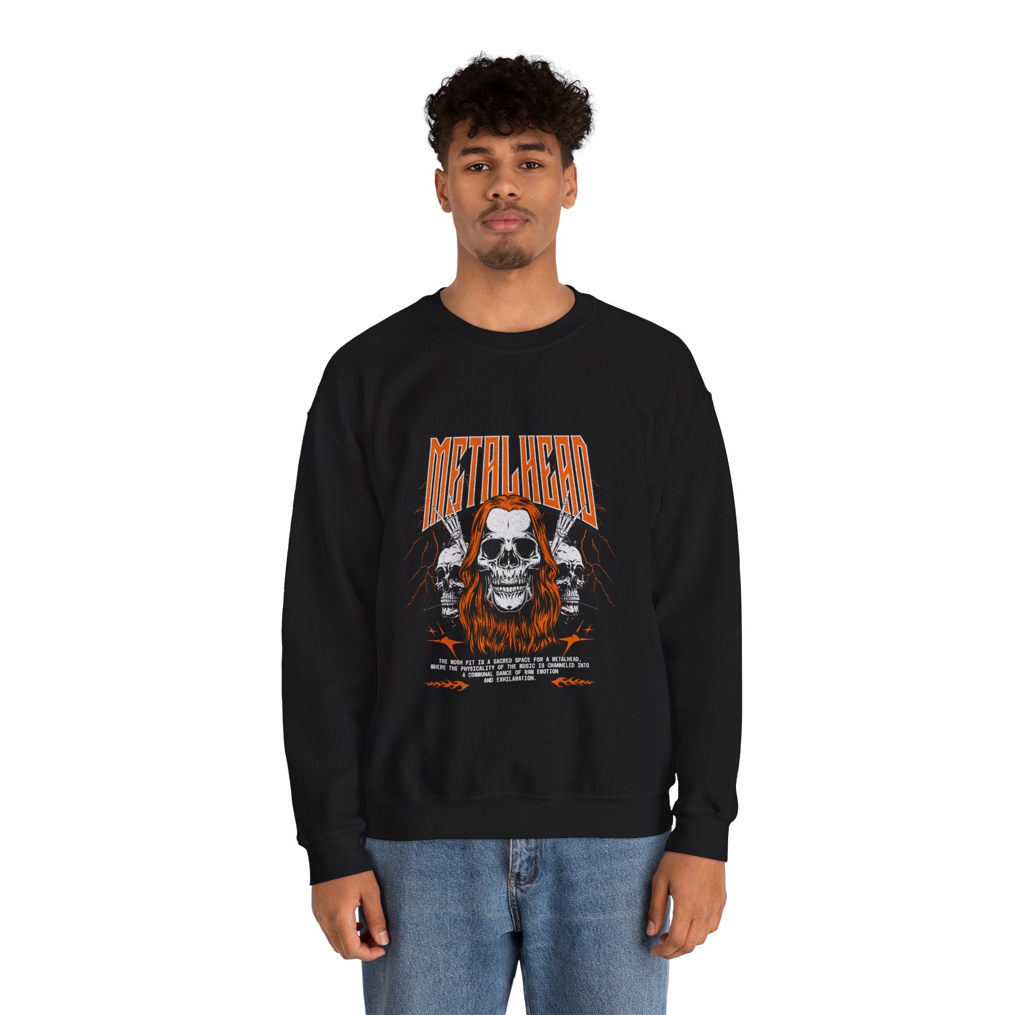 Metalhead Crewneck Sweatshirt - Unisex Heavy Blend™ - Perfect for Rock Music Lovers