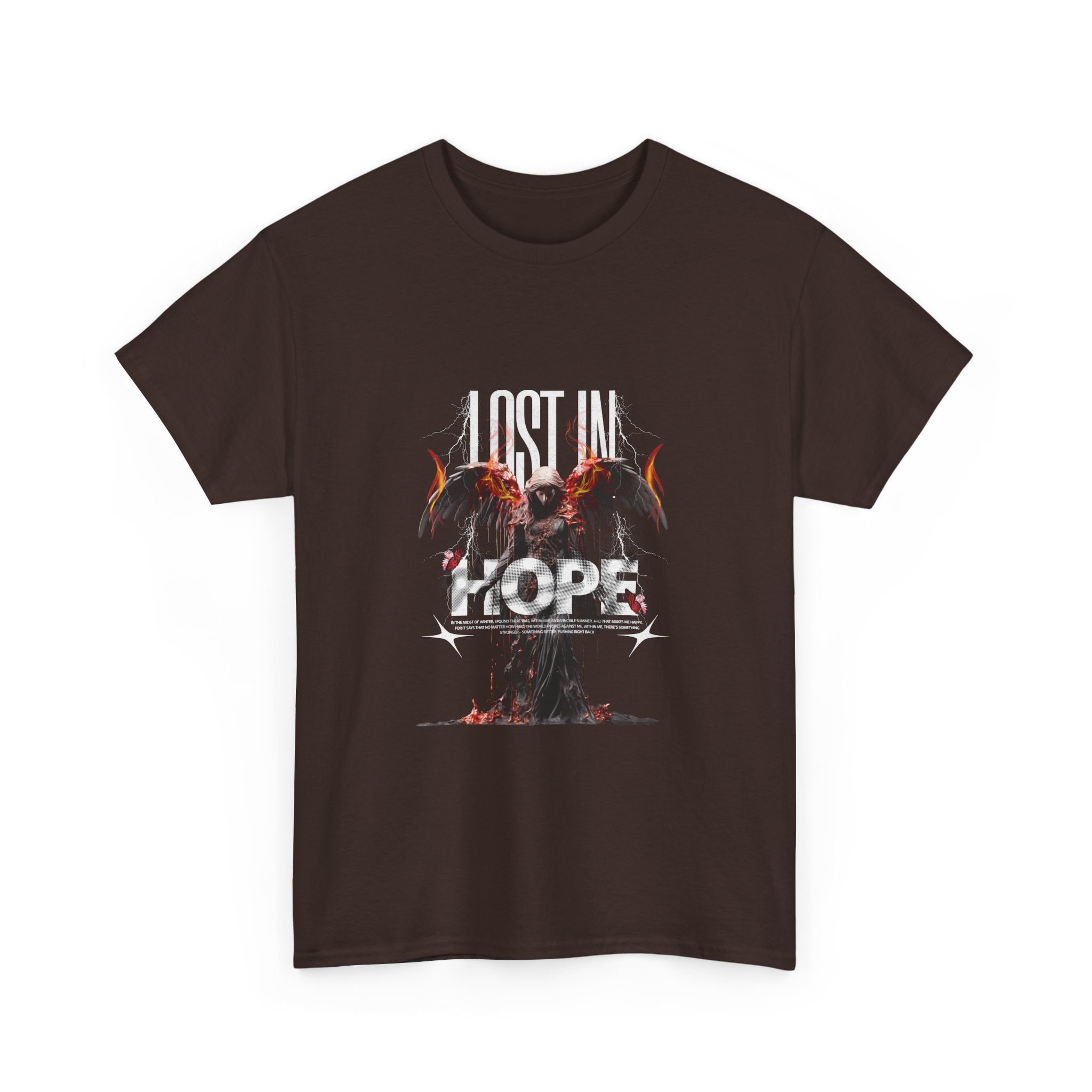 Lost in Hope Unisex Heavy Cotton Tee - Bold Graphic Tee for Inspirational Vibes