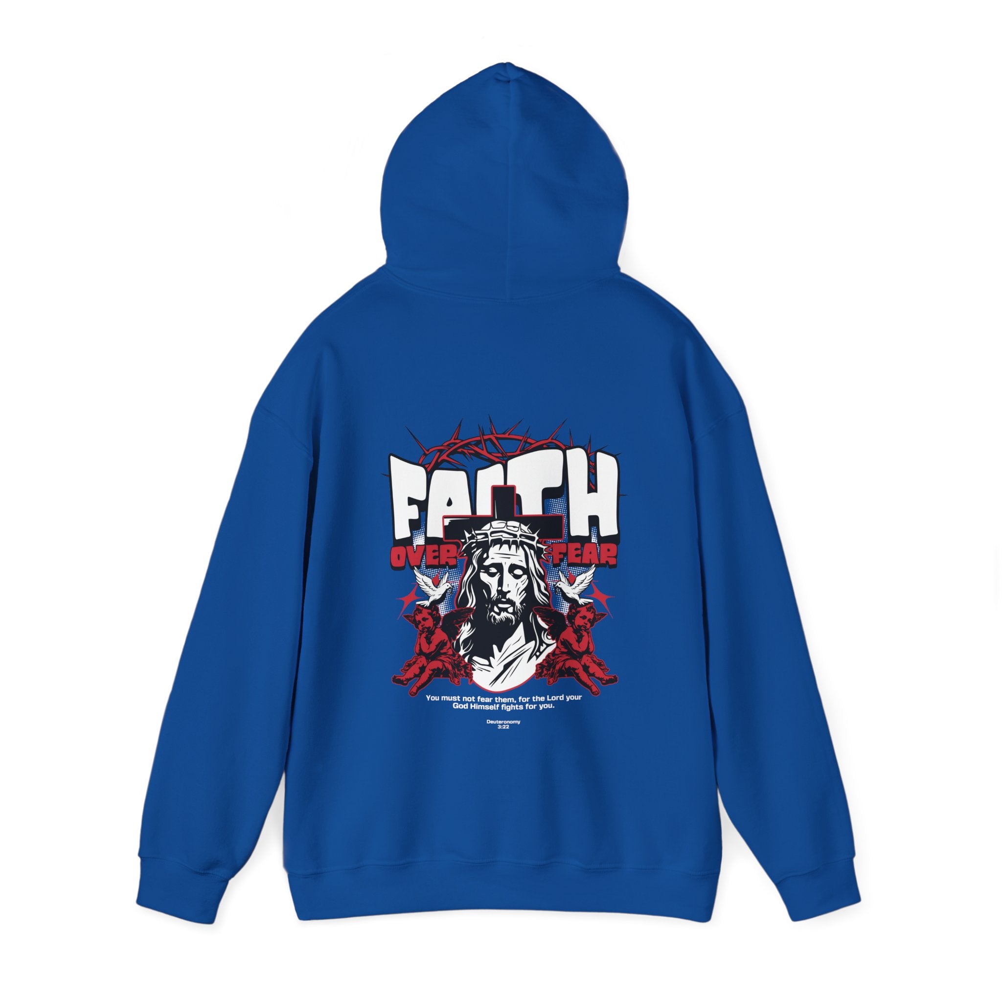 Faith Over Fear Hoodie - Unisex Heavy Blend™ Sweatshirt, Inspirational Religious Apparel
