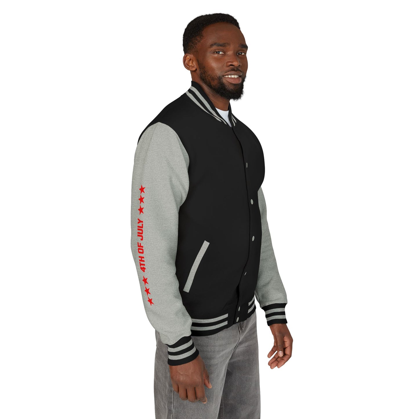 Unisex Heavyweight Letterman Jacket - Celebrate America 4th of July