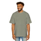 Gothic Guardian Oversized Tee - Edgy Black Graphic T-Shirt for Streetwear.