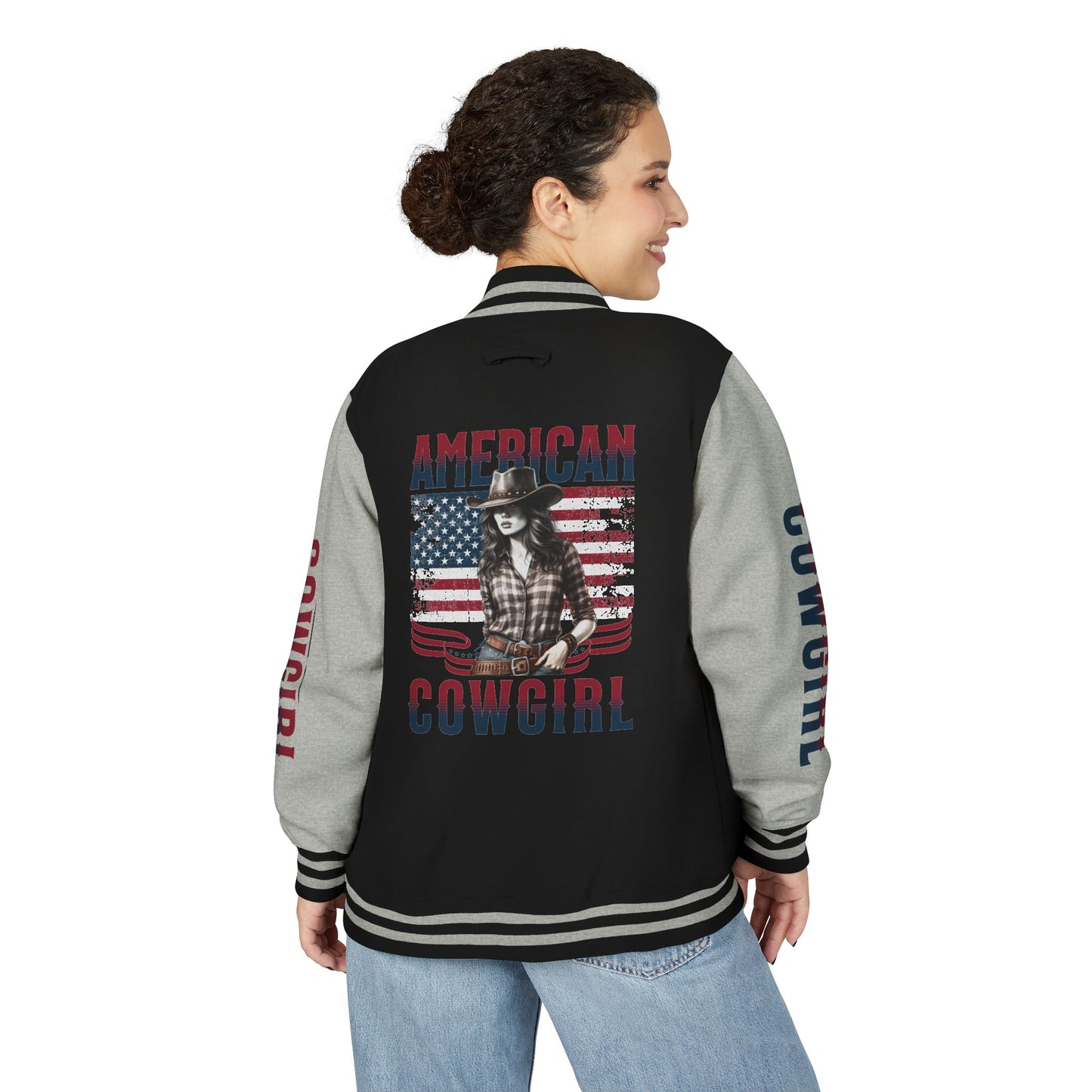 American Cowgirl Unisex Heavyweight Letterman Jacket - Vintage Style