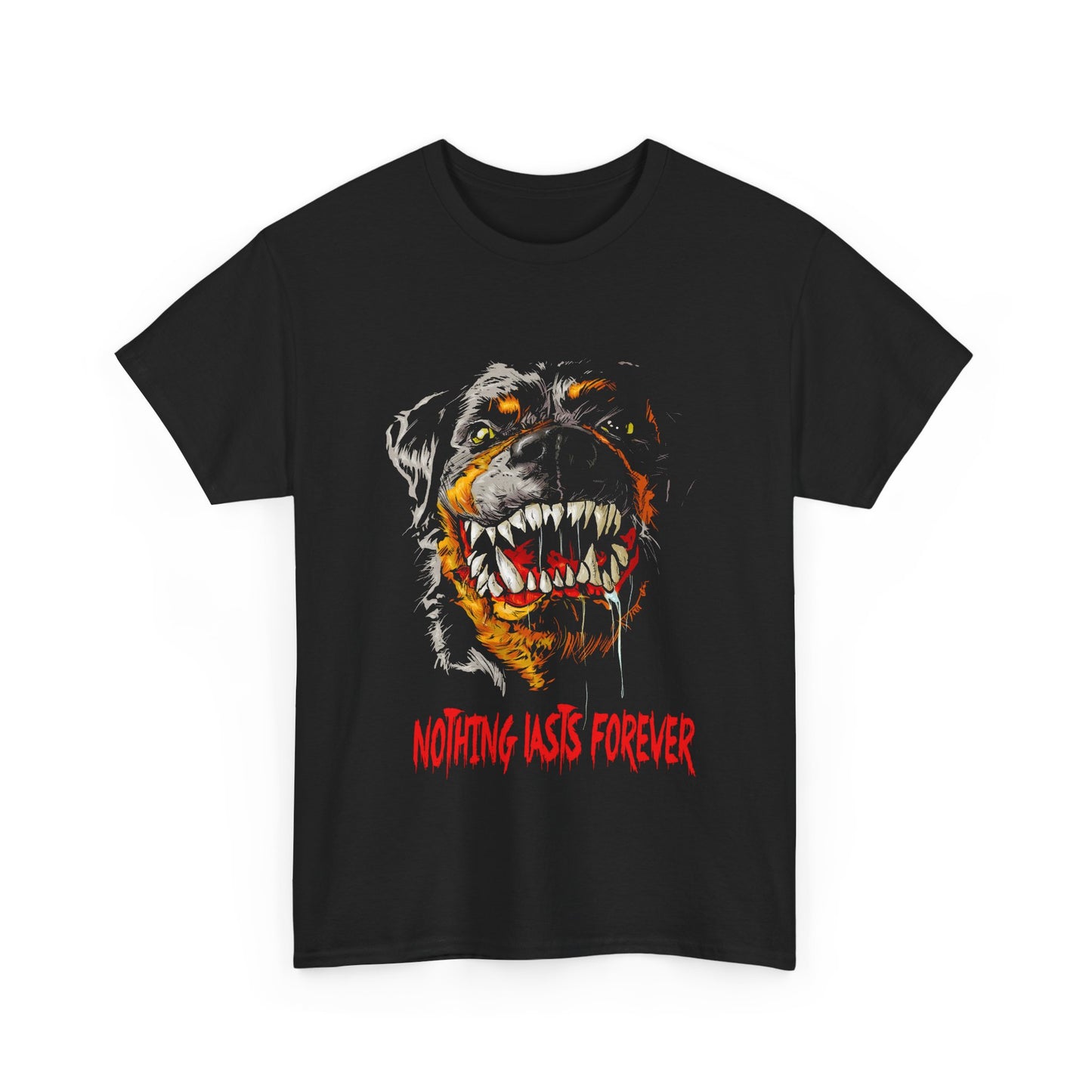 Nothing Lasts Forever Rottweiler Unisex Heavy Cotton Tee