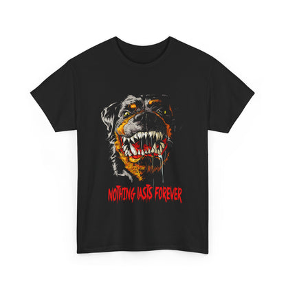 Nothing Lasts Forever Rottweiler Unisex Heavy Cotton Tee