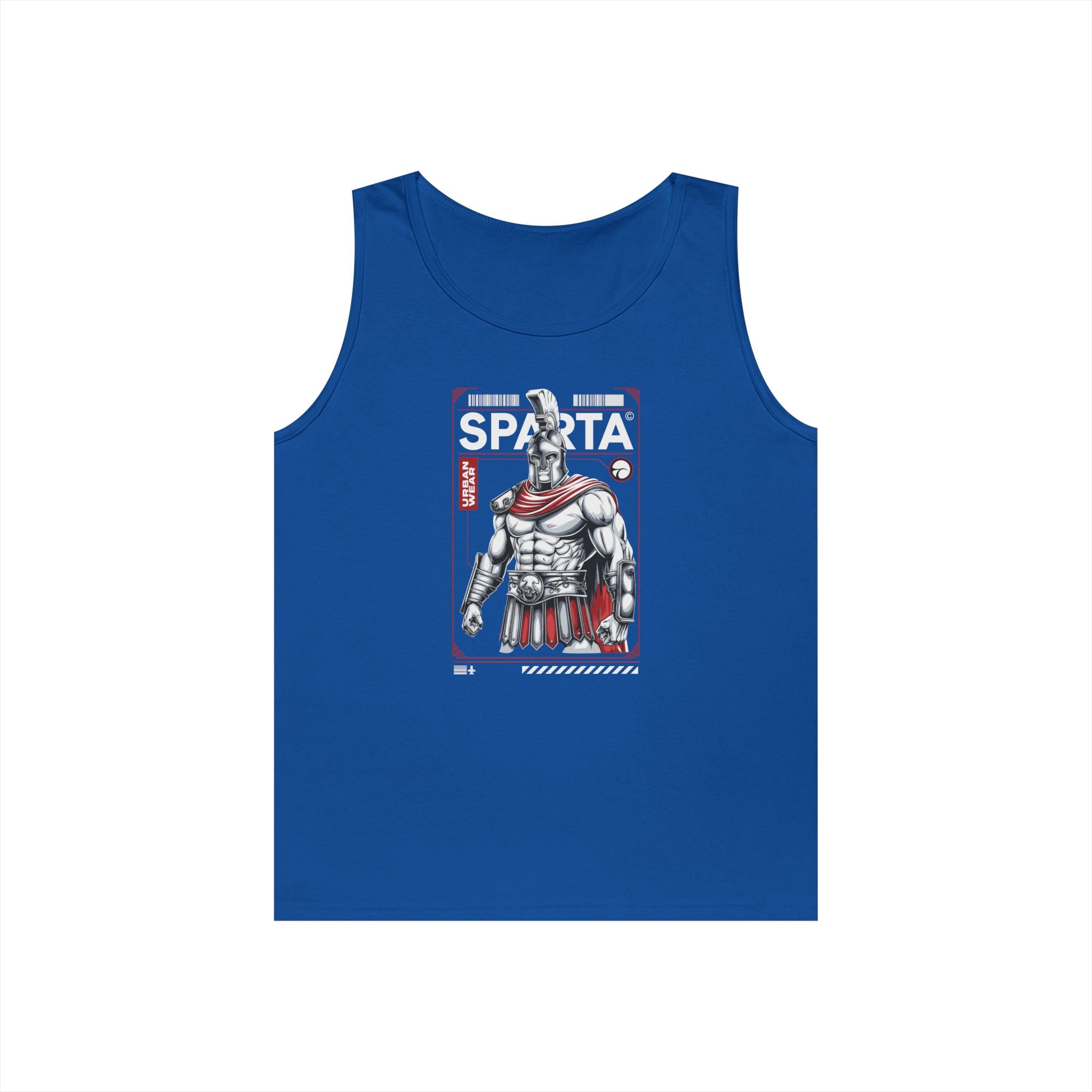 Sparta Warrior Unisex Heavy Cotton Tank Top - Bold Graphic Tee for Fitness & Casual Wear