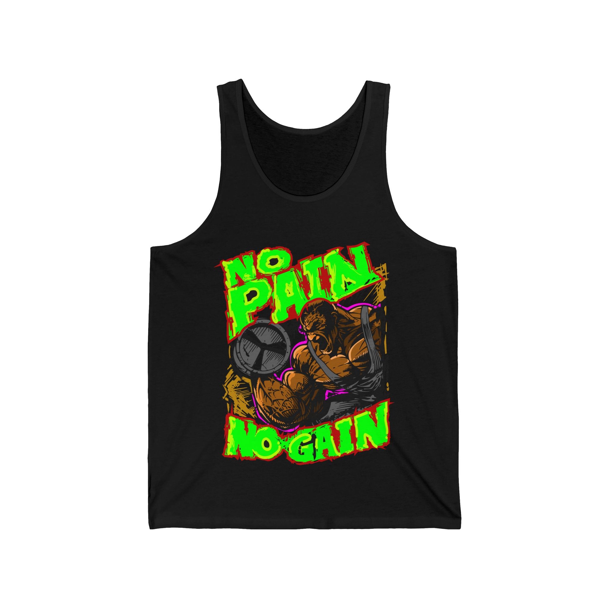 No Pain No Gain Unisex Jersey Tank - Motivational Gym Shirt for Fitness Enthusiasts