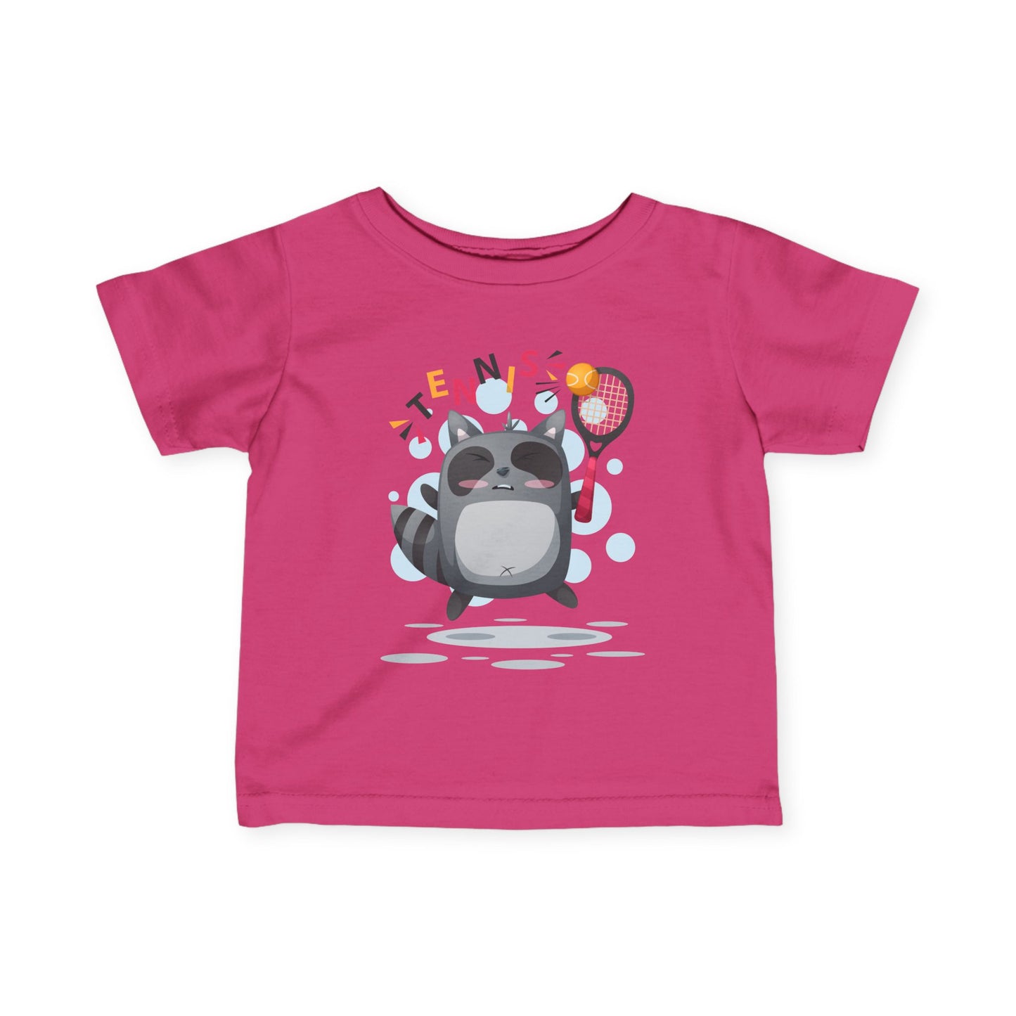 Cute Tennis Raccoon Infant Jersey Tee - Perfect for Little Sports Fans