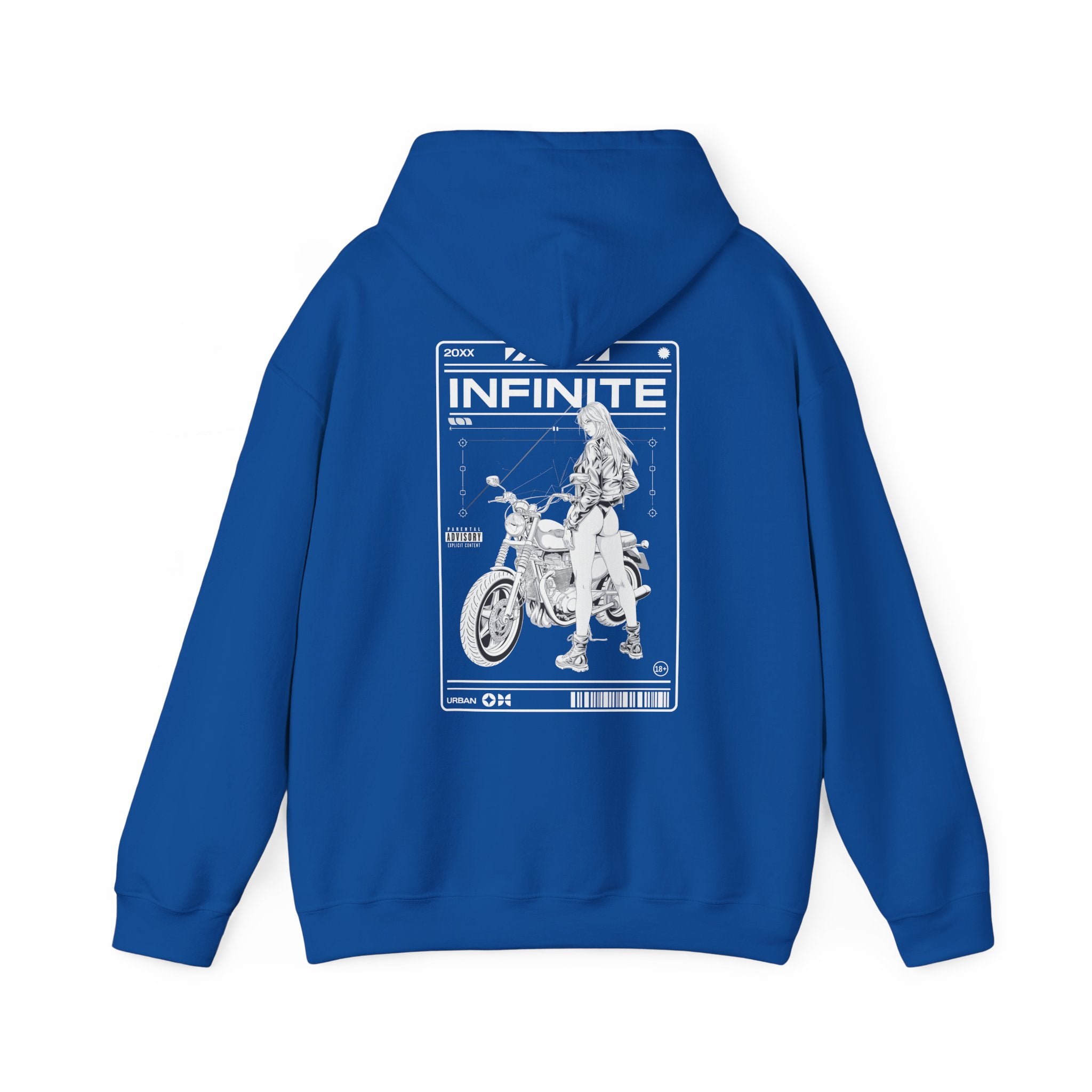 Infinite Style Unisex Hooded Sweatshirt - Vintage Motorcycle Design
