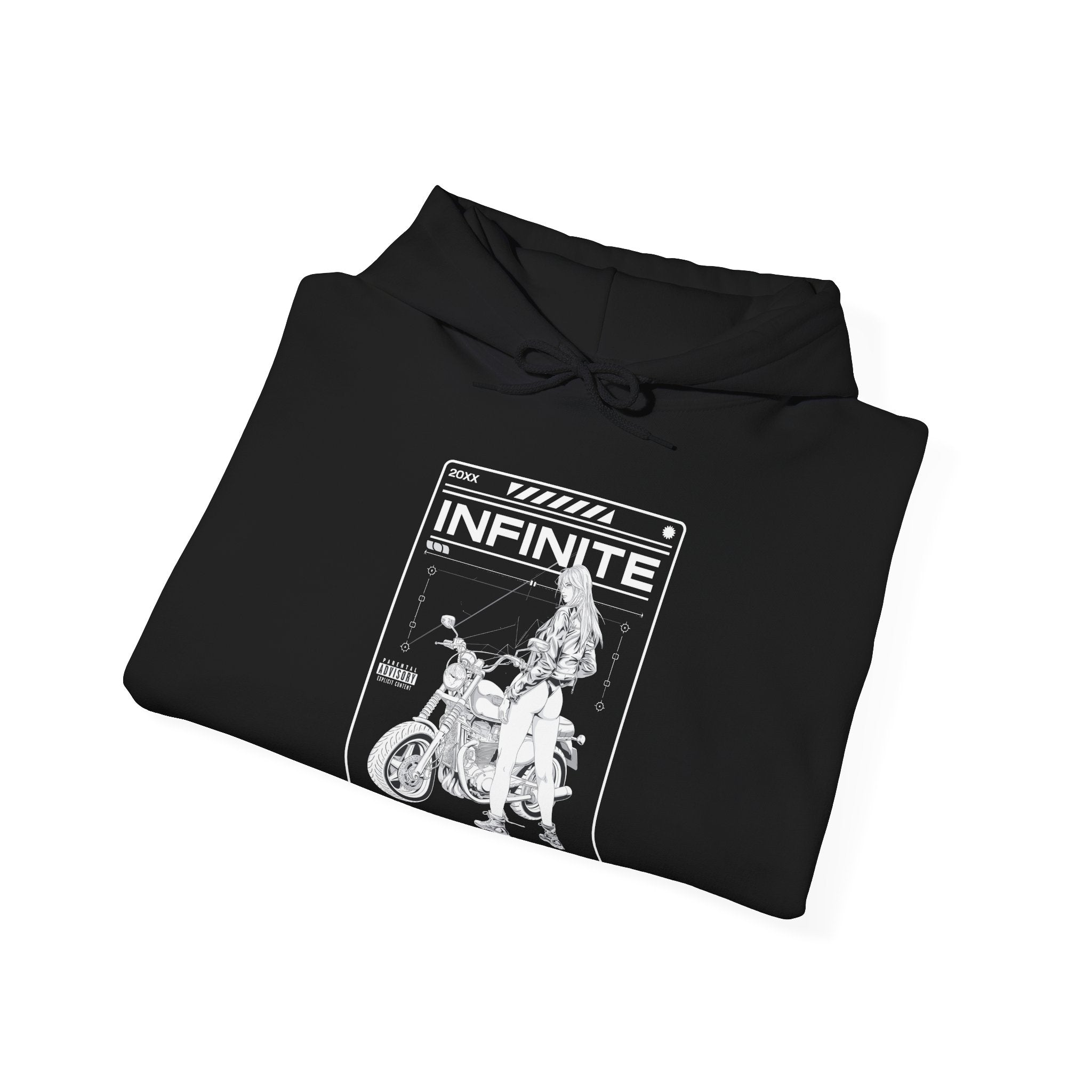 Infinite Style Unisex Hooded Sweatshirt - Vintage Motorcycle Design