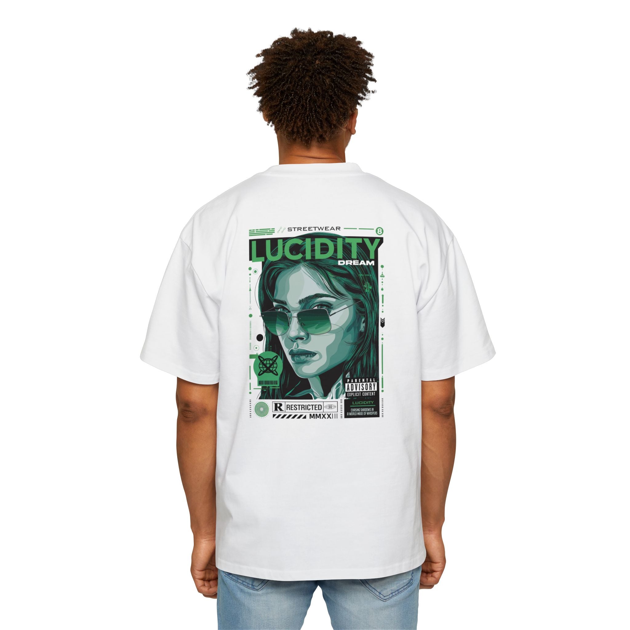 Heavy Oversized Tee with Lucidity Dream Graphic - Casual Streetwear