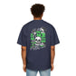 Heavy Oversized Tee - Dance Macabre Graphic Tee for Halloween & Party Wear.