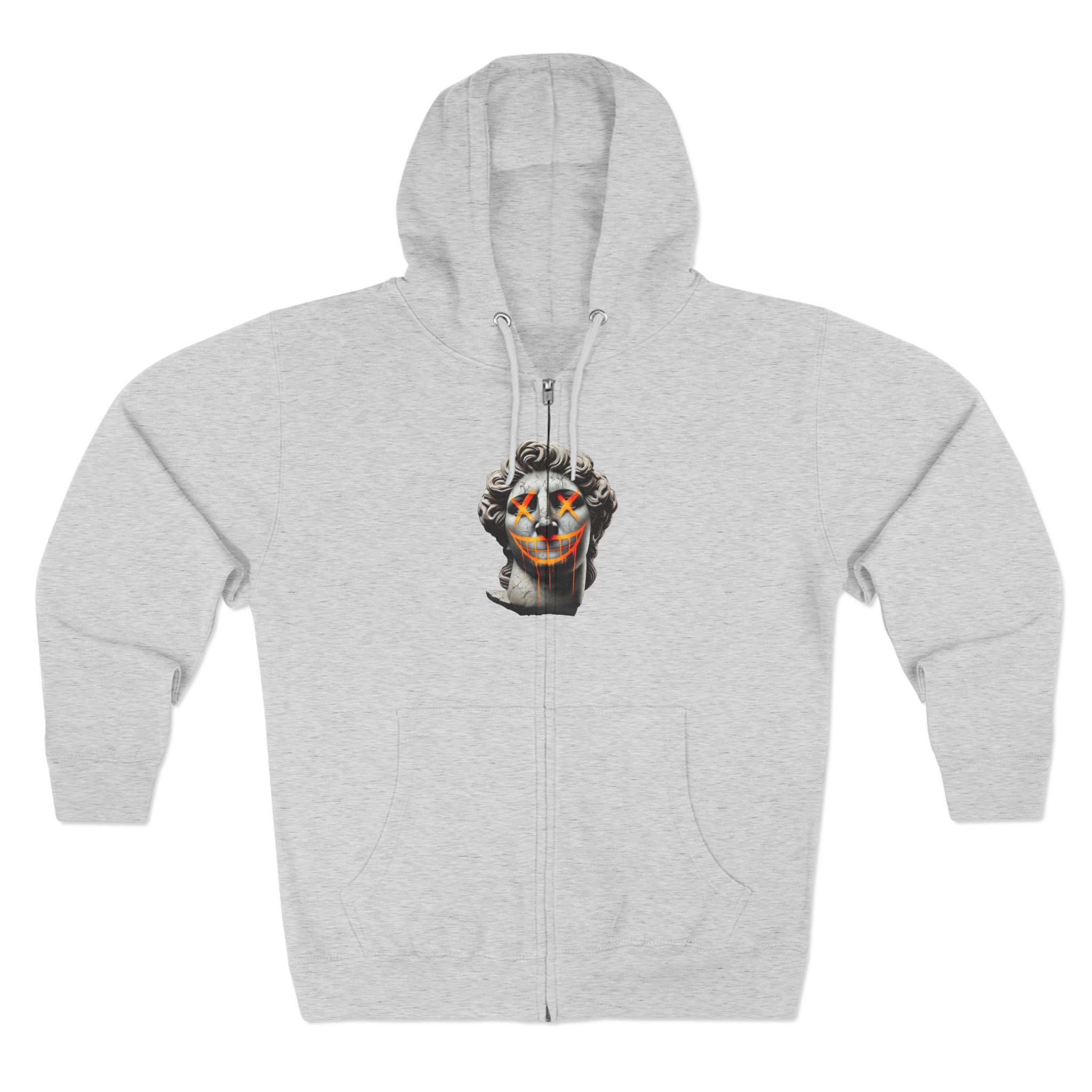 Dripping Gangsta David Unisex Zip Hoodie - Unique Graphic Design for Statement Style