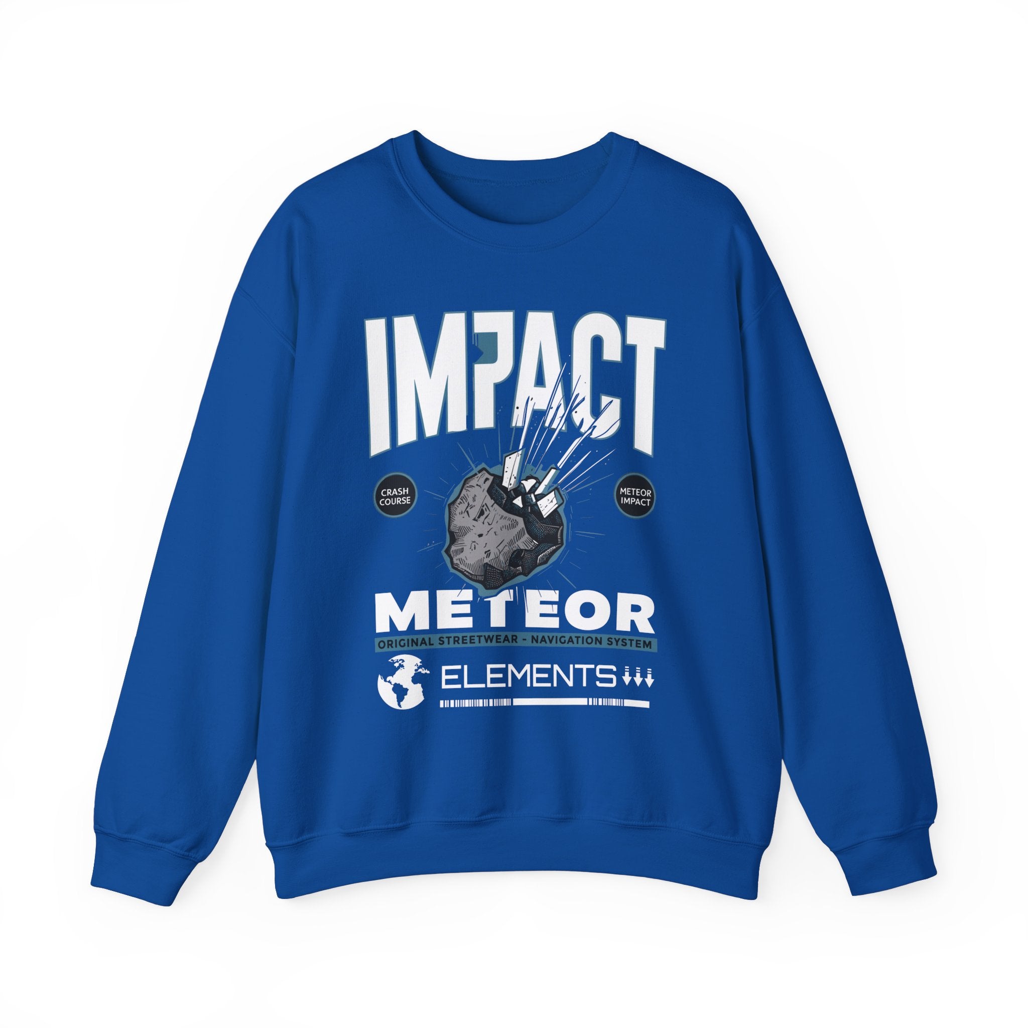 Impact Meteor Unisex Crewneck Sweatshirt - Casual Streetwear for Space Lovers