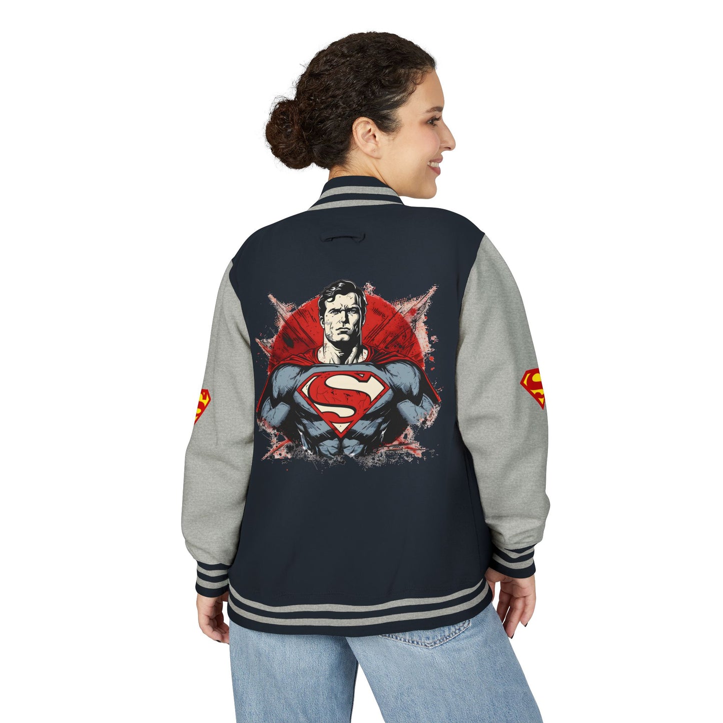 Superman Heavyweight Letterman Jacket for Fans