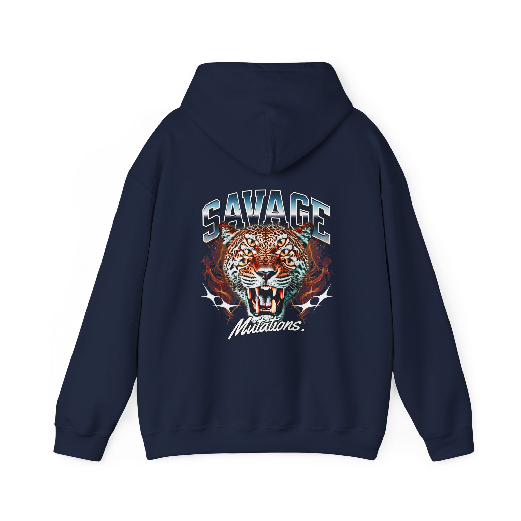 Savage Tiger Unisex Heavy Blend Hooded Sweatshirt - Bold Graphic Design for Animal Lovers