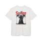 Gothic Angel Unisex Heavy Oversize Tee - 'Suffer' Graphic T-Shirt