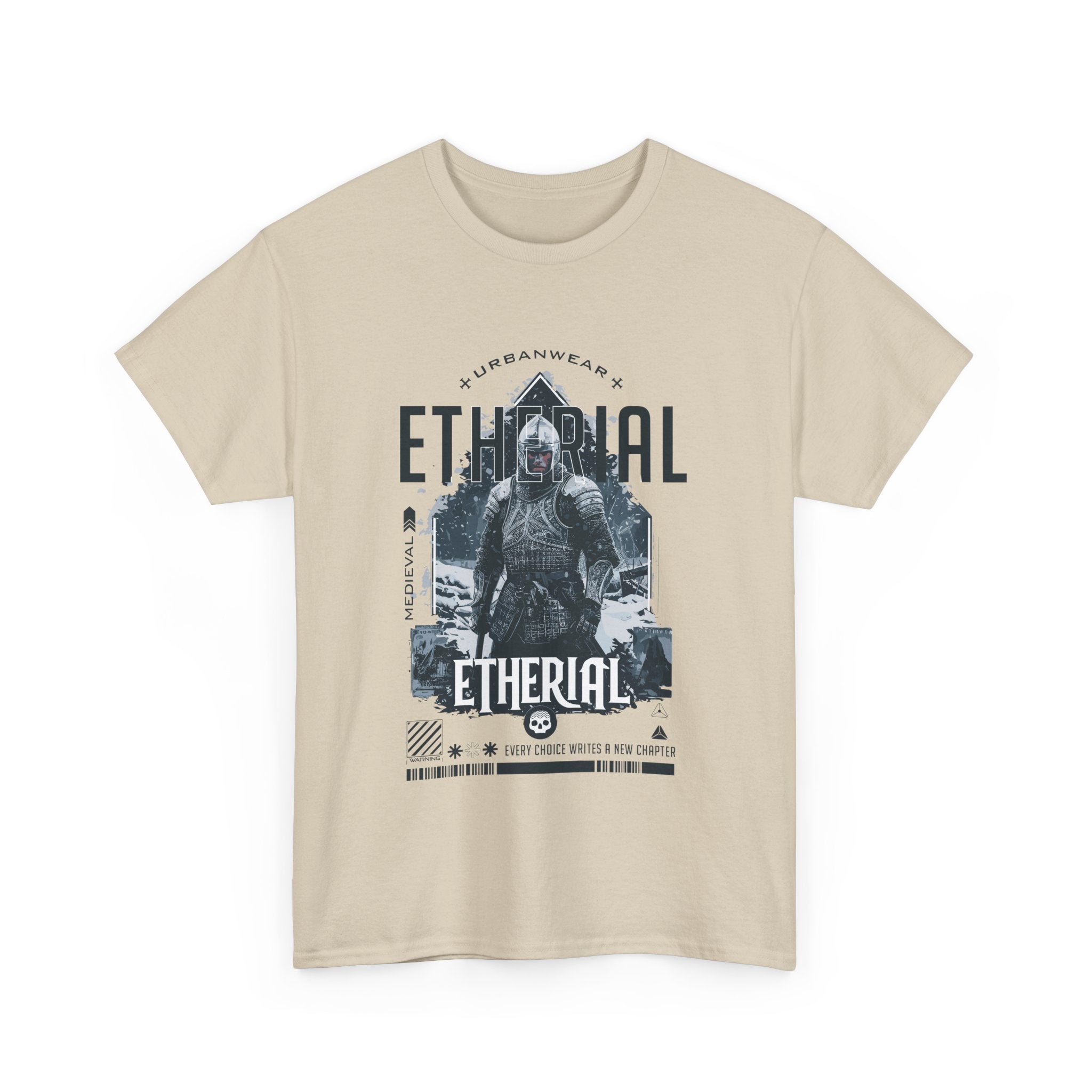 Ethereal Unisex Heavy Cotton Tee - Urban Streetwear Graphic T-Shirt