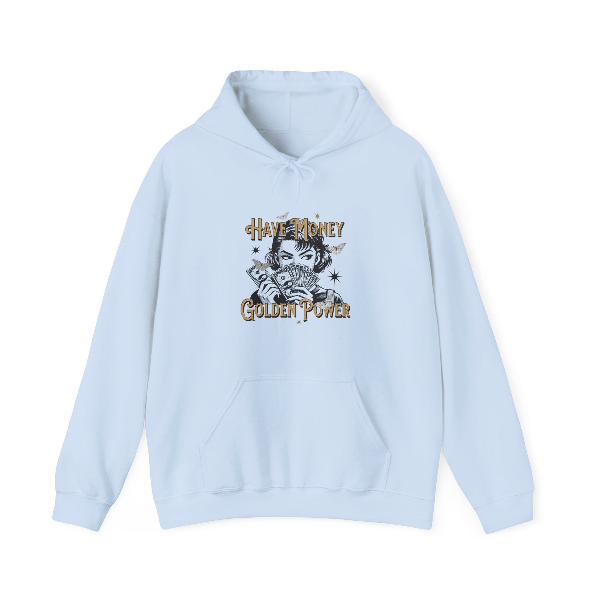 Have Money, Golden Power Graphic Unisex Heavy Blend™ Hooded Sweatshirt -