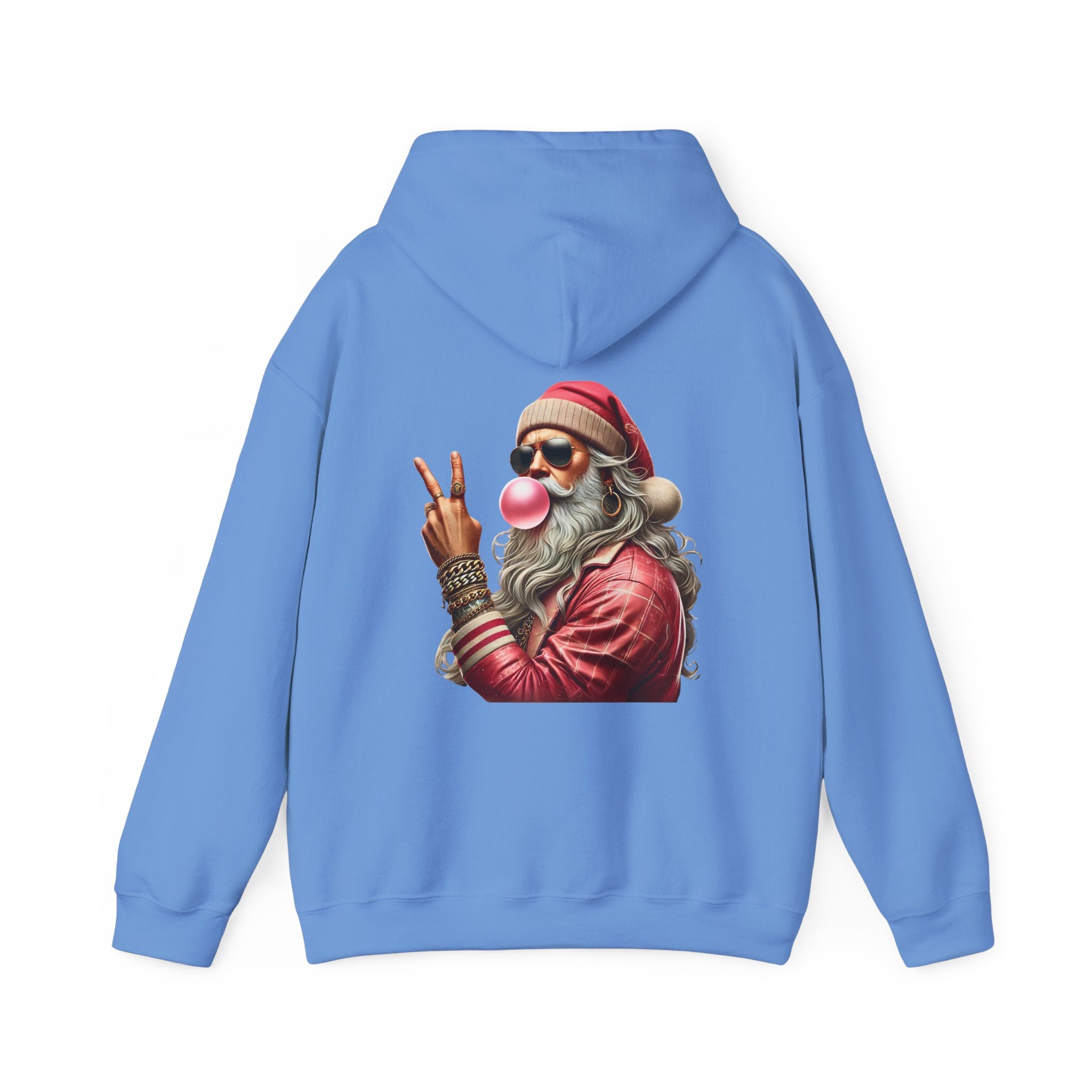 Cool Santa Bubble Gum Hoodie - Unisex Hoodie for Holiday Fun