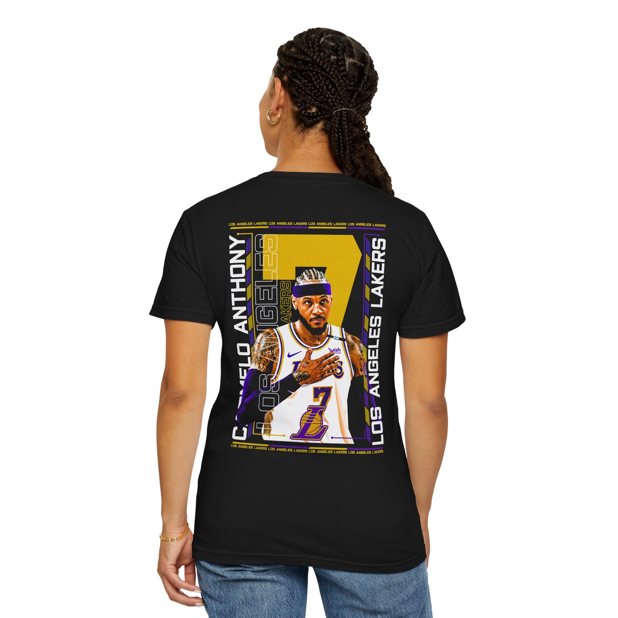 Unisex Lakers Graphic T-Shirt - Celebrate Team Spirit with Carmelo Anthony Design